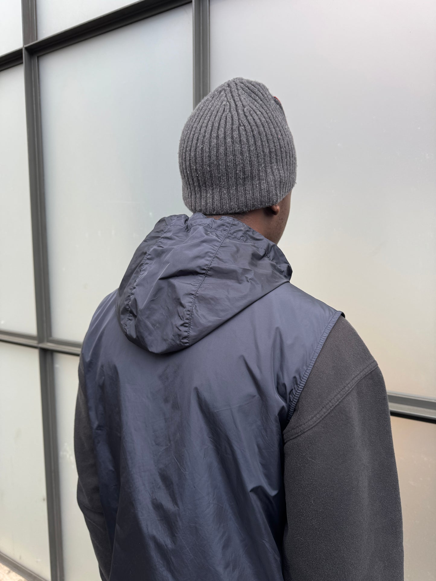 Prada Milano Midnight Navy Hooded Nylon Vest