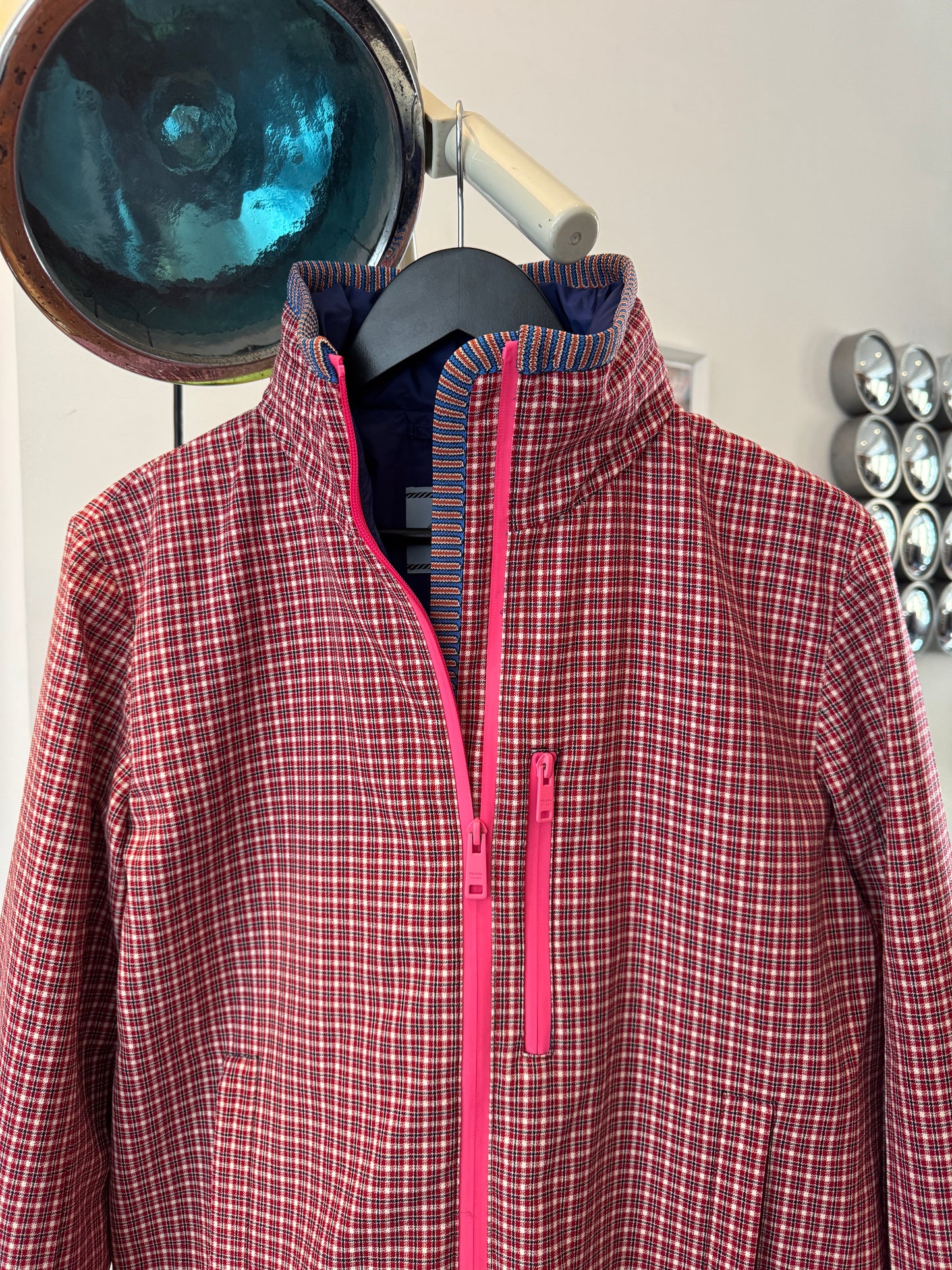 SS17’ Prada Main Line Knitted Plaid Jacket