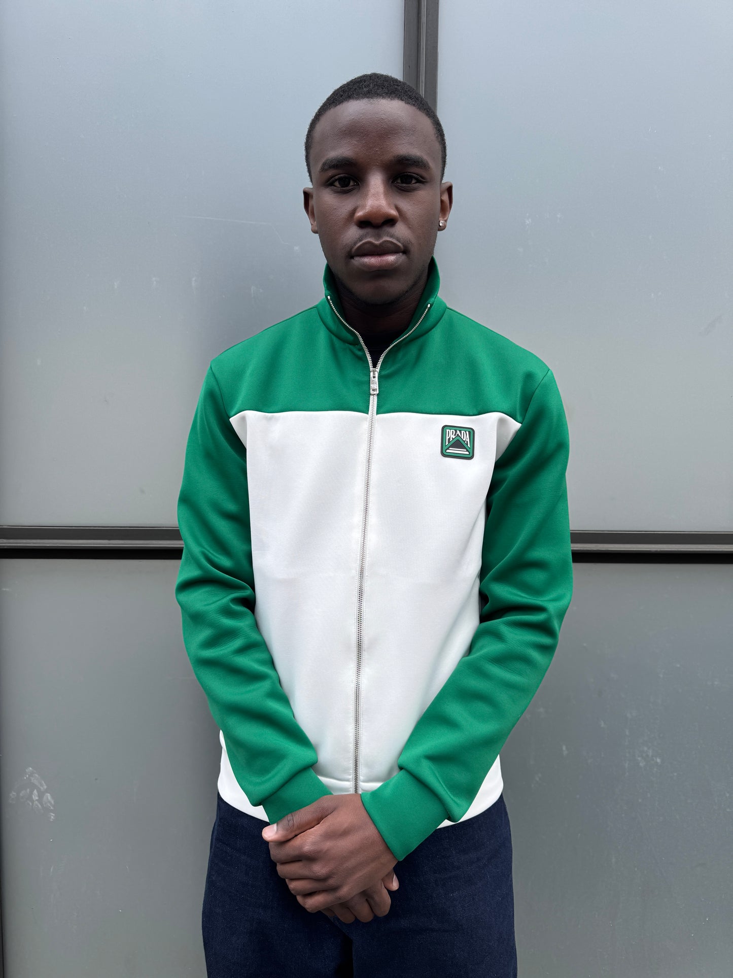 SS18’ Prada Mainline Emerald Green Track Jacket