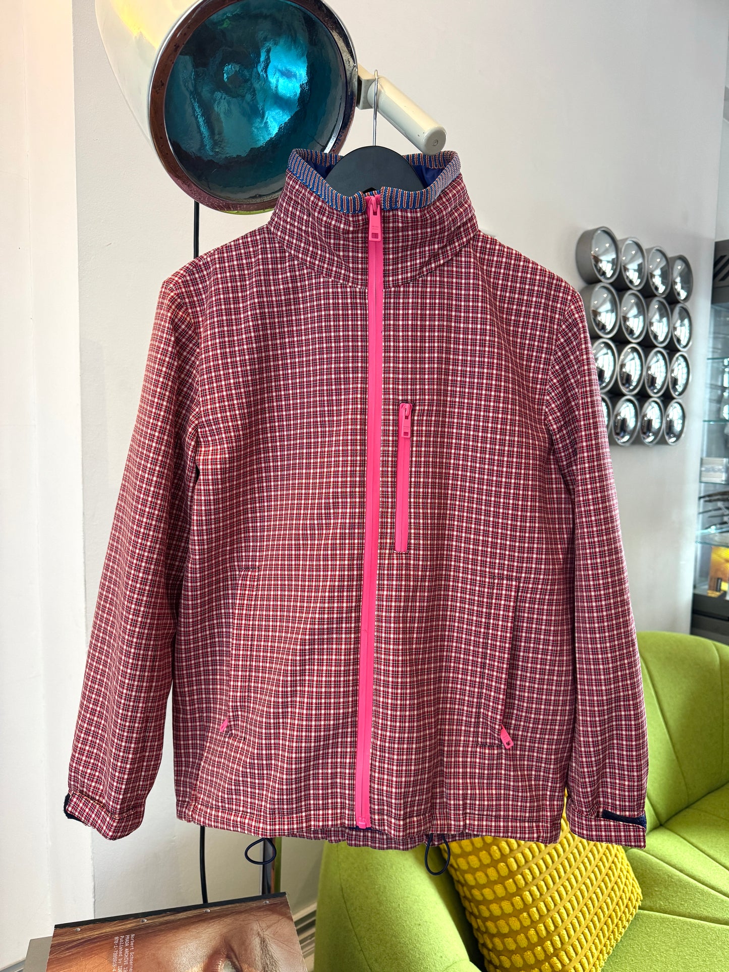 SS17’ Prada Main Line Knitted Plaid Jacket