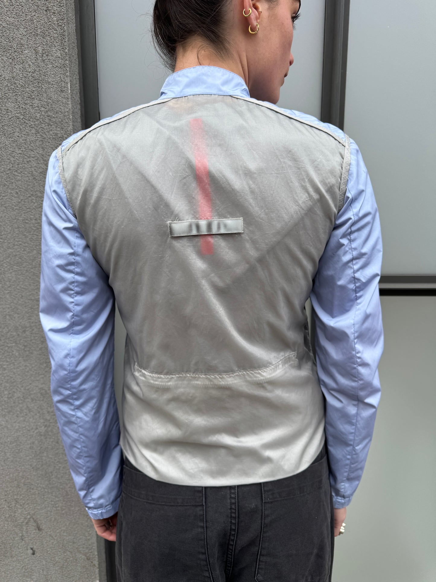 SS00’ Prada Sport Semi Transparent Back Baby Blue Jacket