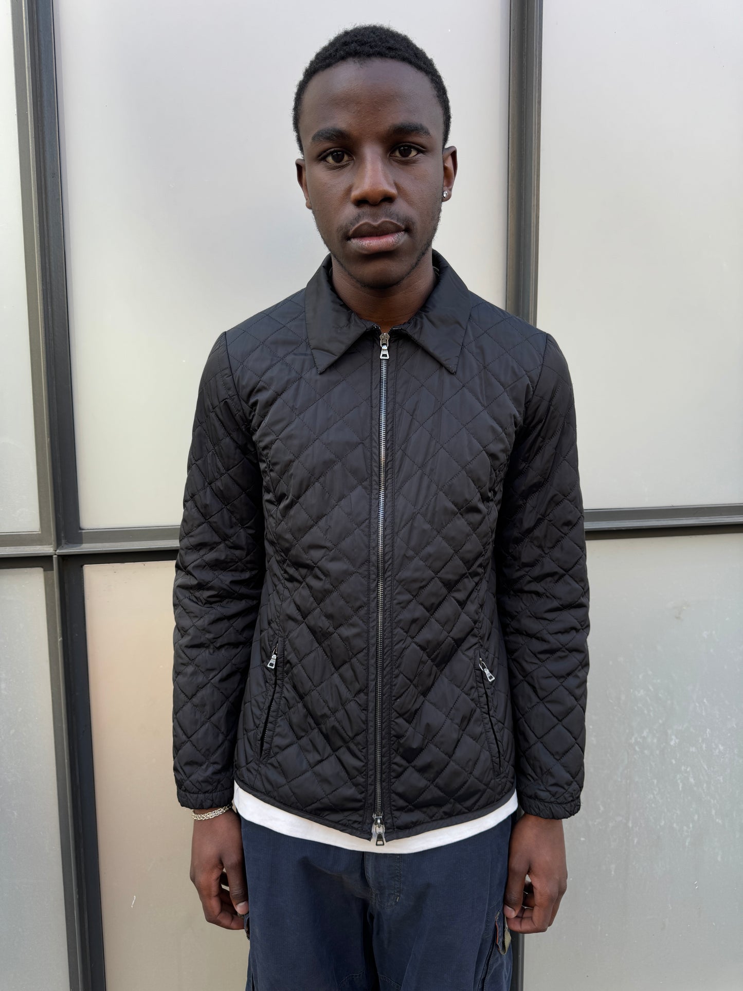 Early 2000’s Prada Jet Black Quilted Jacket