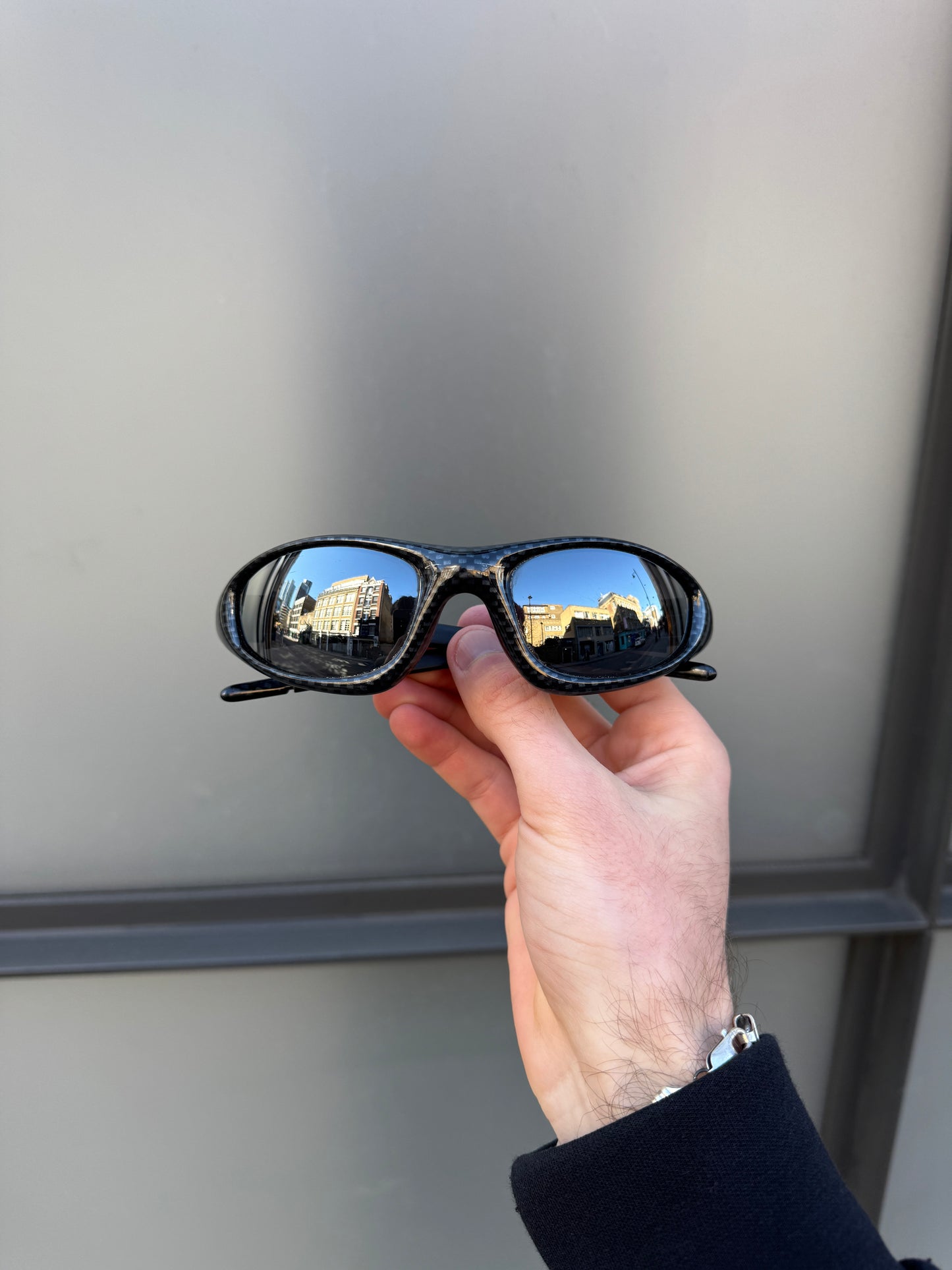 1990’s Oakley Straight Jacket Jet Black Carbon Fibre Sunglasses