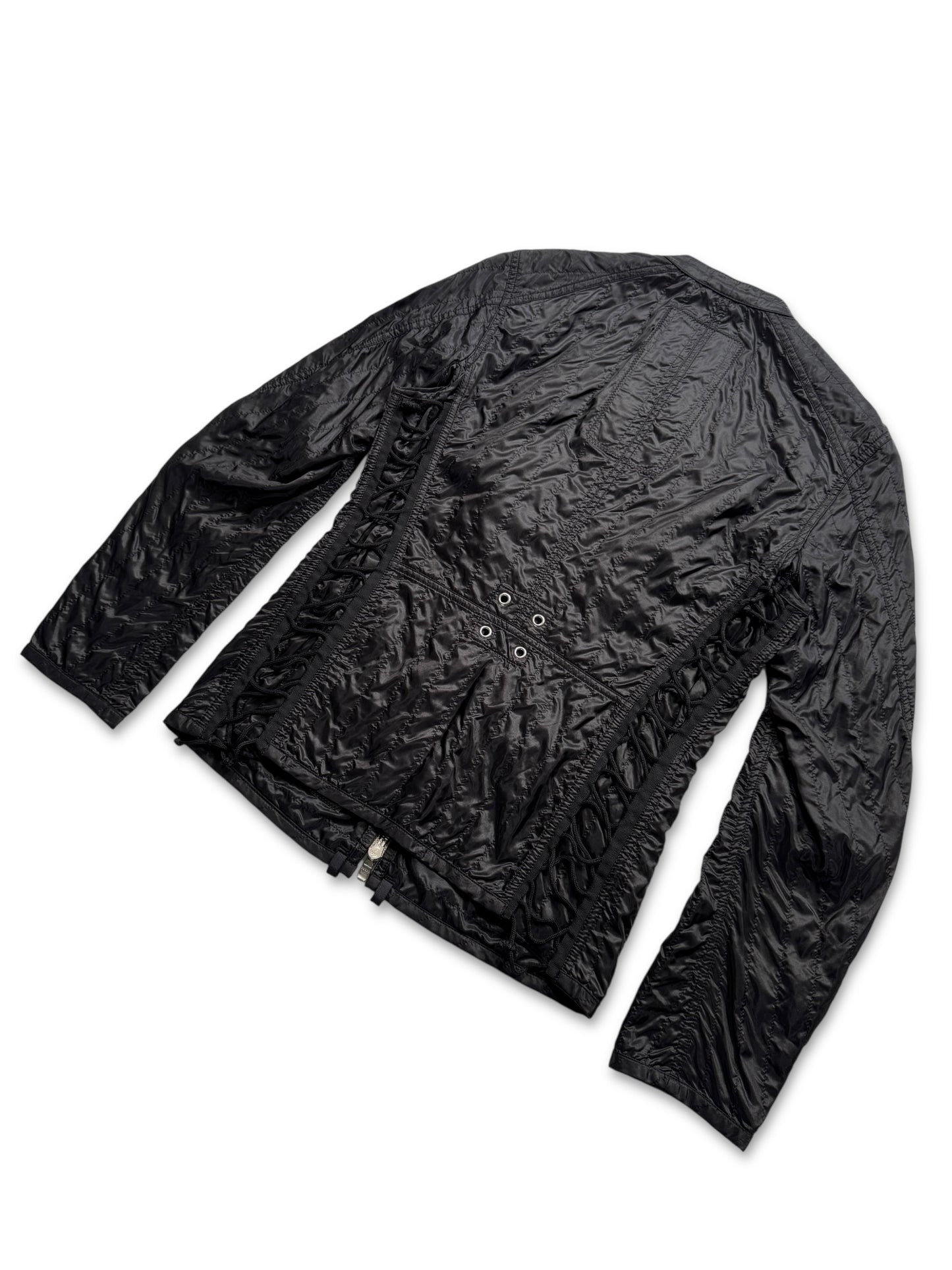 SS00’ Prada Sport Jet Black Lace Womens Jacket