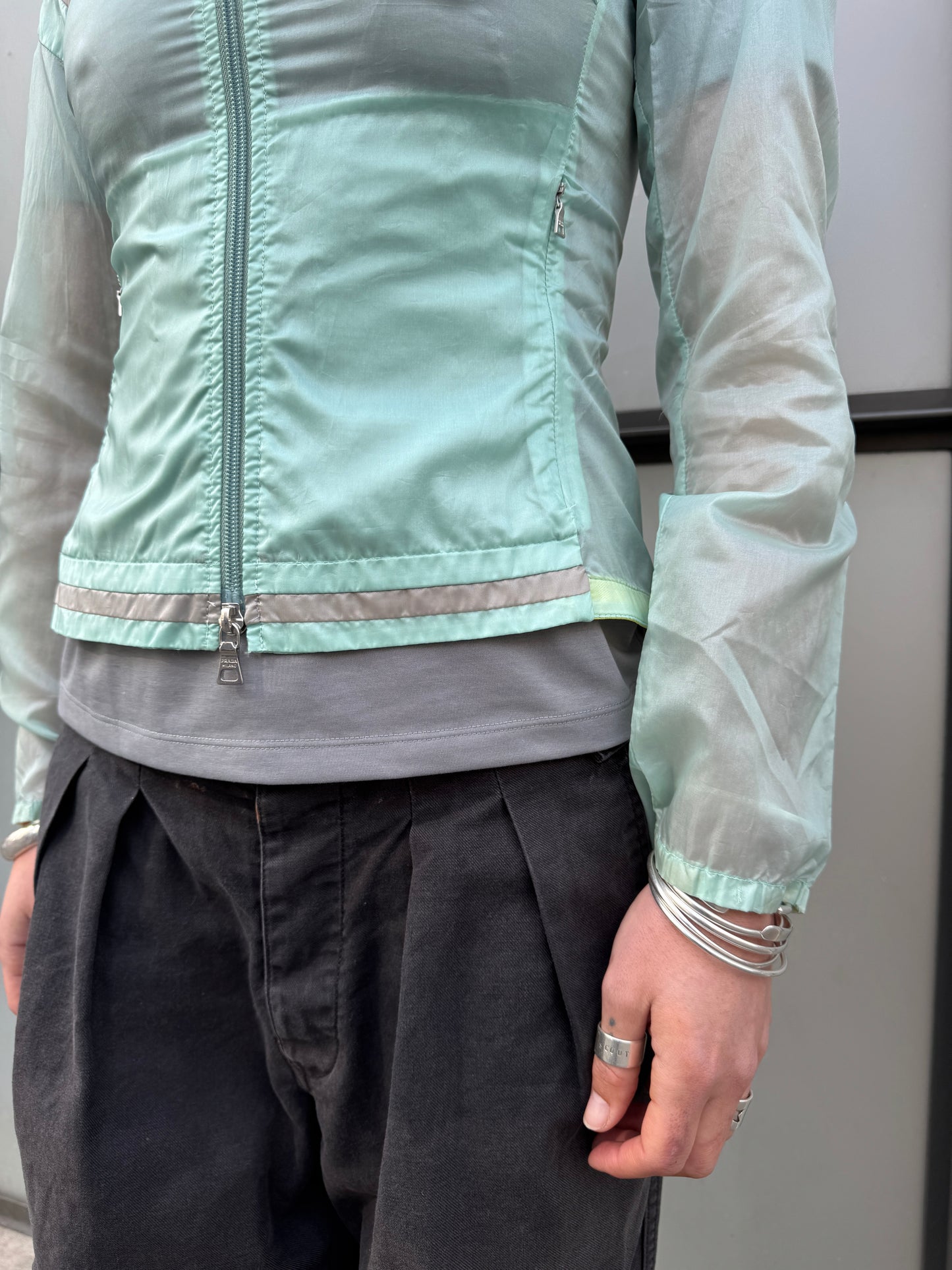 SS00’ Prada Sport Semi Transparent Yellow/Turquoise Jacket