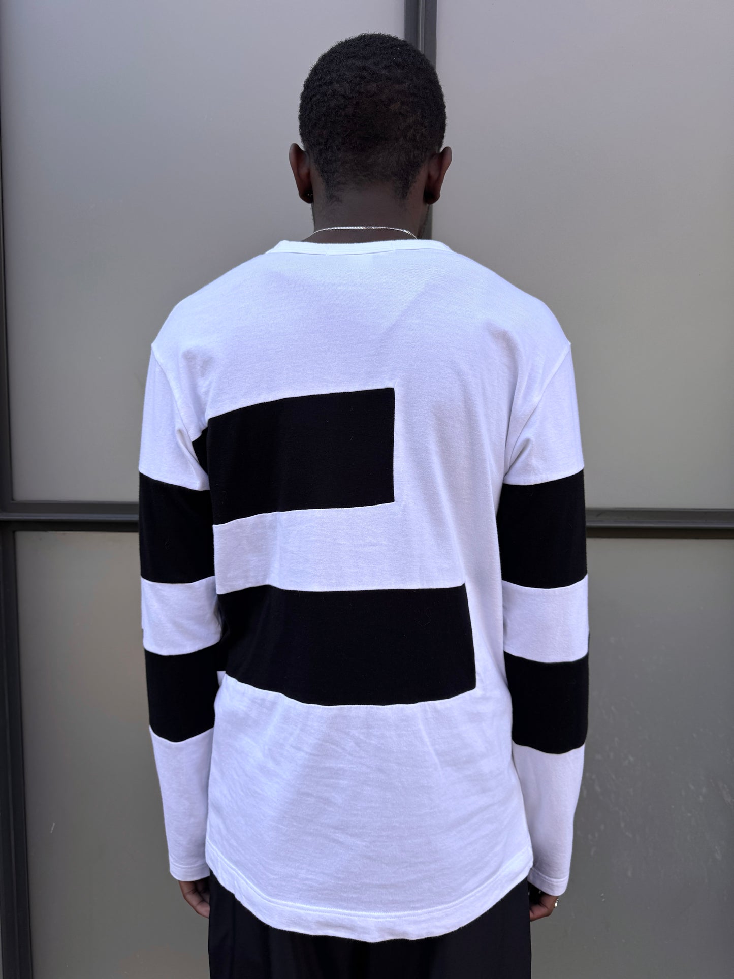 Early 2000's Comme Des Garcons SHIRT Striped Panel Longsleeve T-Shirt