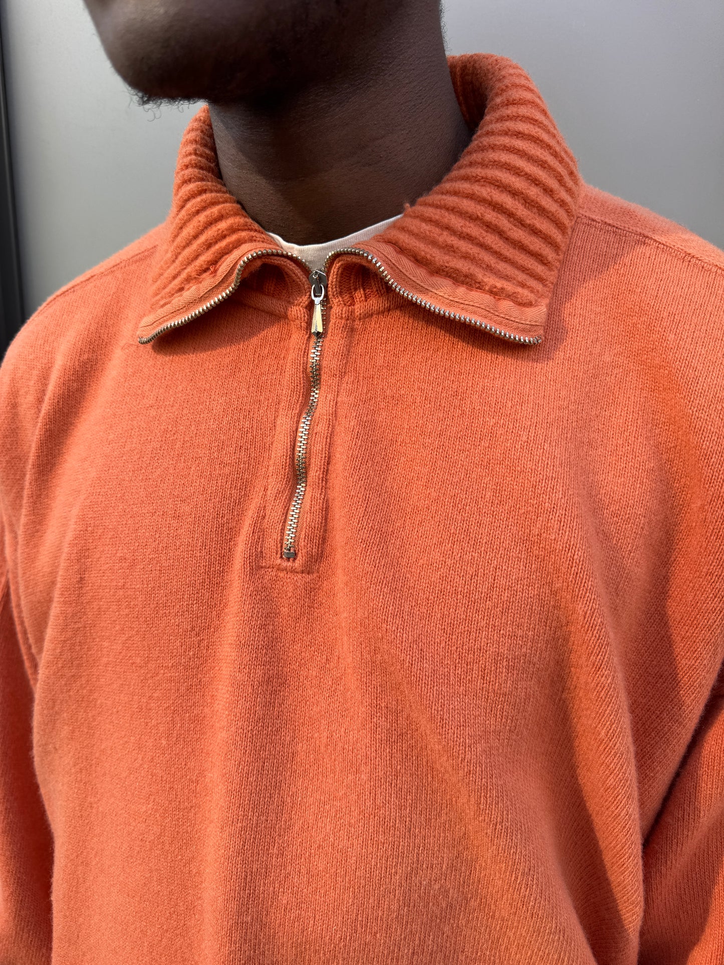 1990’s Stone Island Salmon Orange 1/4 Zip Fleece