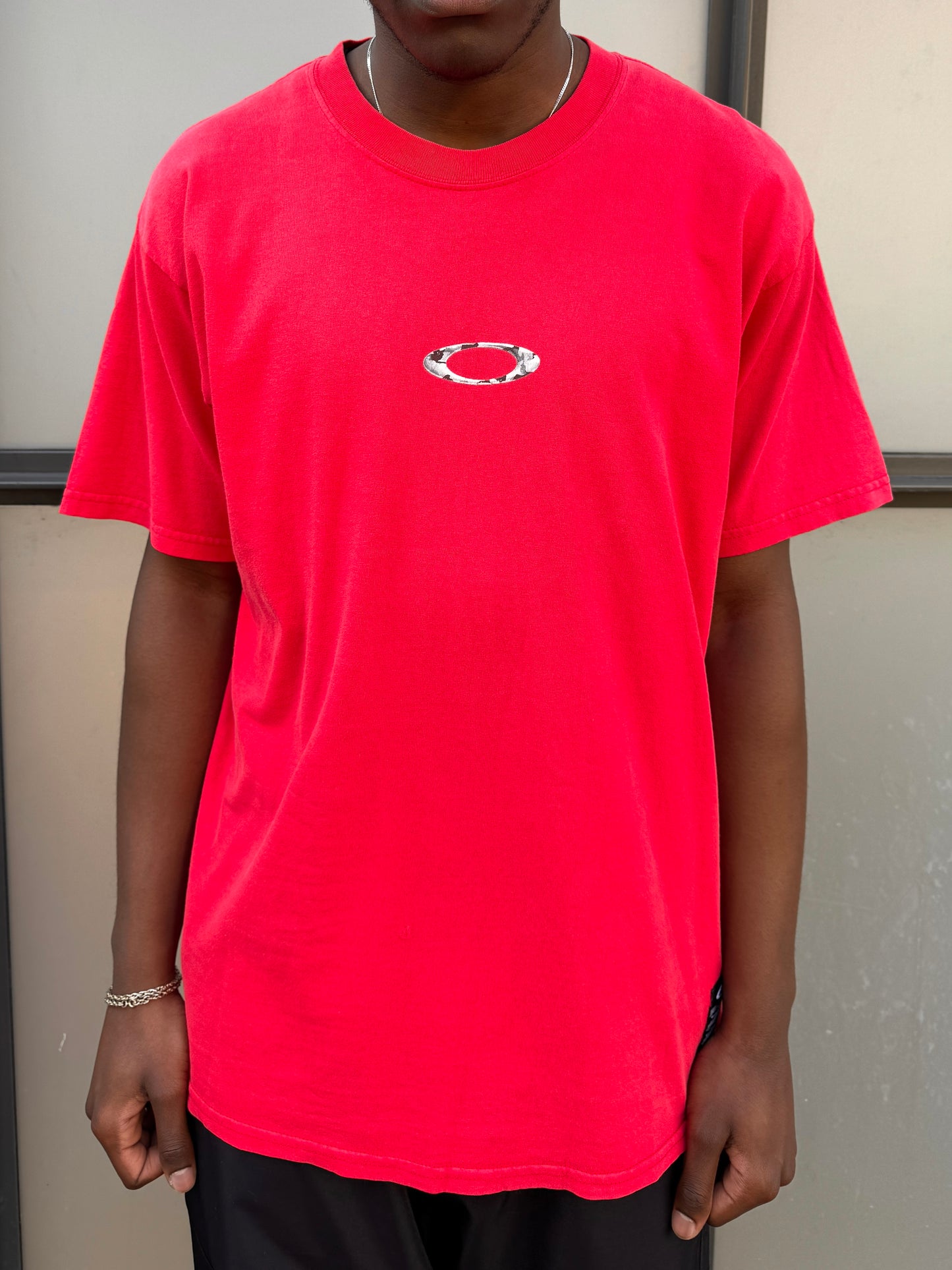 Early 2000’s Oakley Software Bright Red Graphic Tee