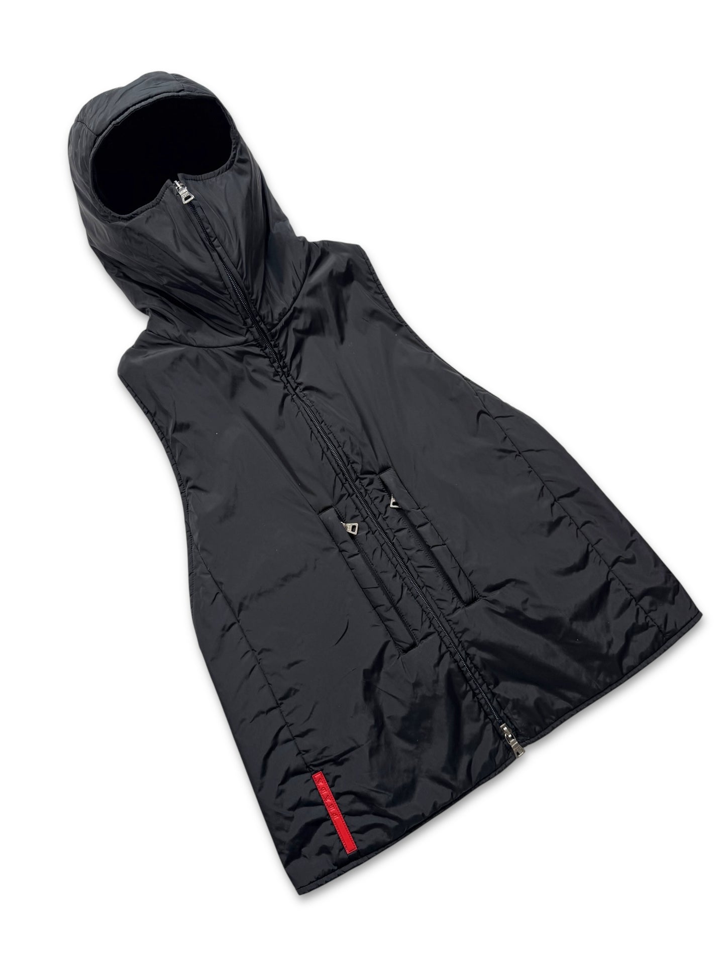 AW99’ Prada Sport Jet Black 3M Padded Balaclava Vest