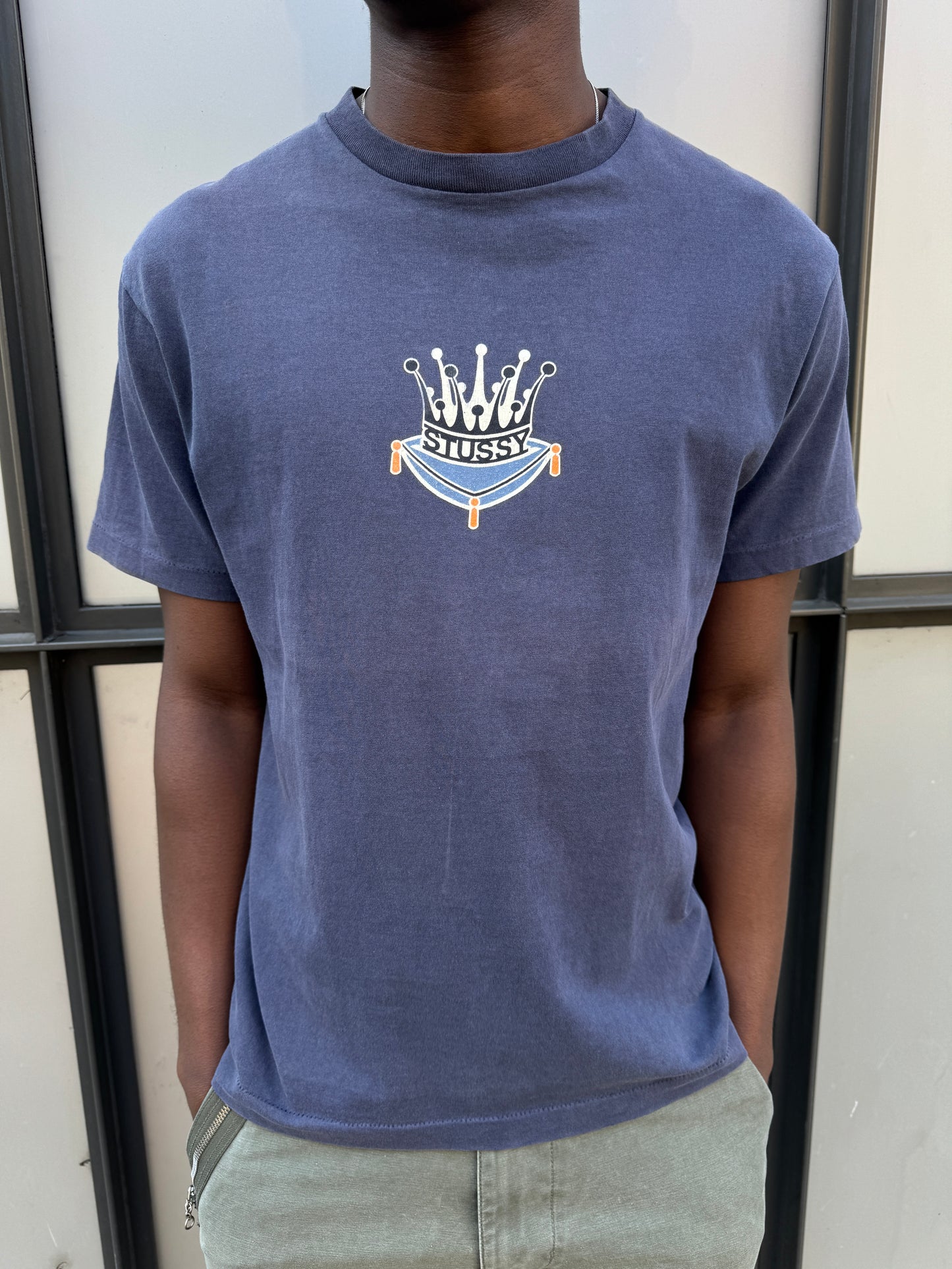 1990’s Stüssy Washed Navy Graphic Tee