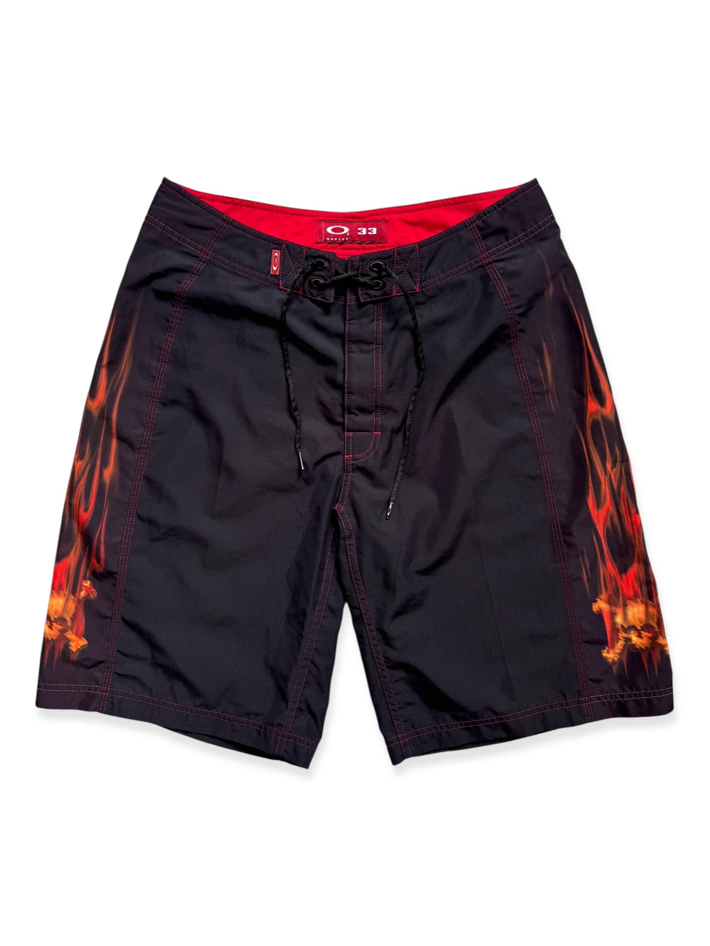 Early 2000’s Oakley Jet Black Flame Shorts