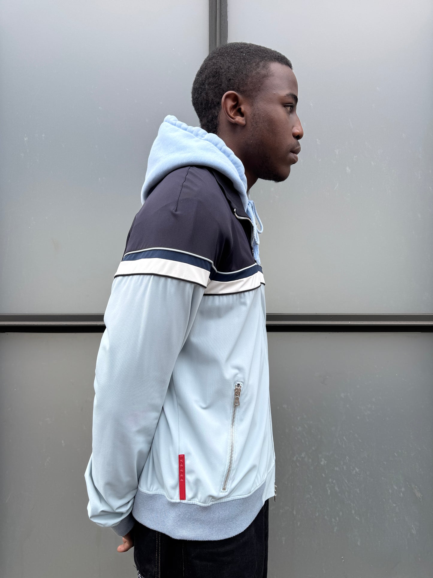 Early 2000’s Prada Sport Navy/Baby Blue Track Jacket