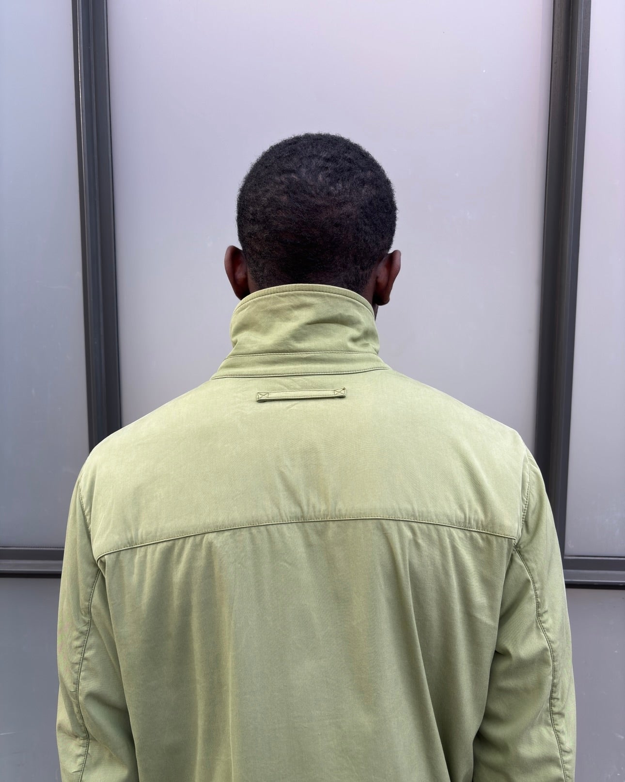 Early 2000’s Prada Sport Washed Lime Green Tonal Tab Chore Jacket