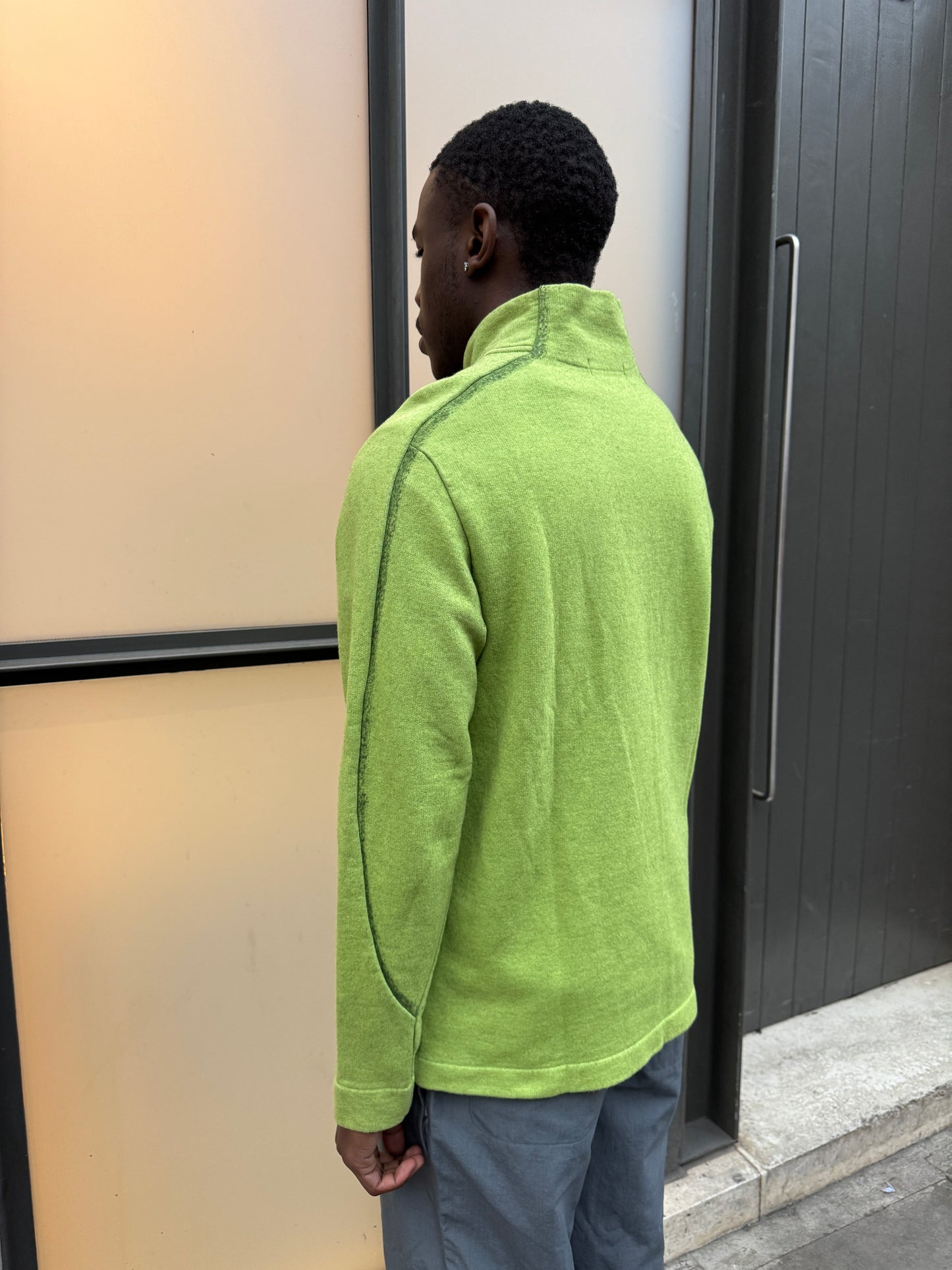 Early 2000’s Stone Island Lime Green Mock Neck