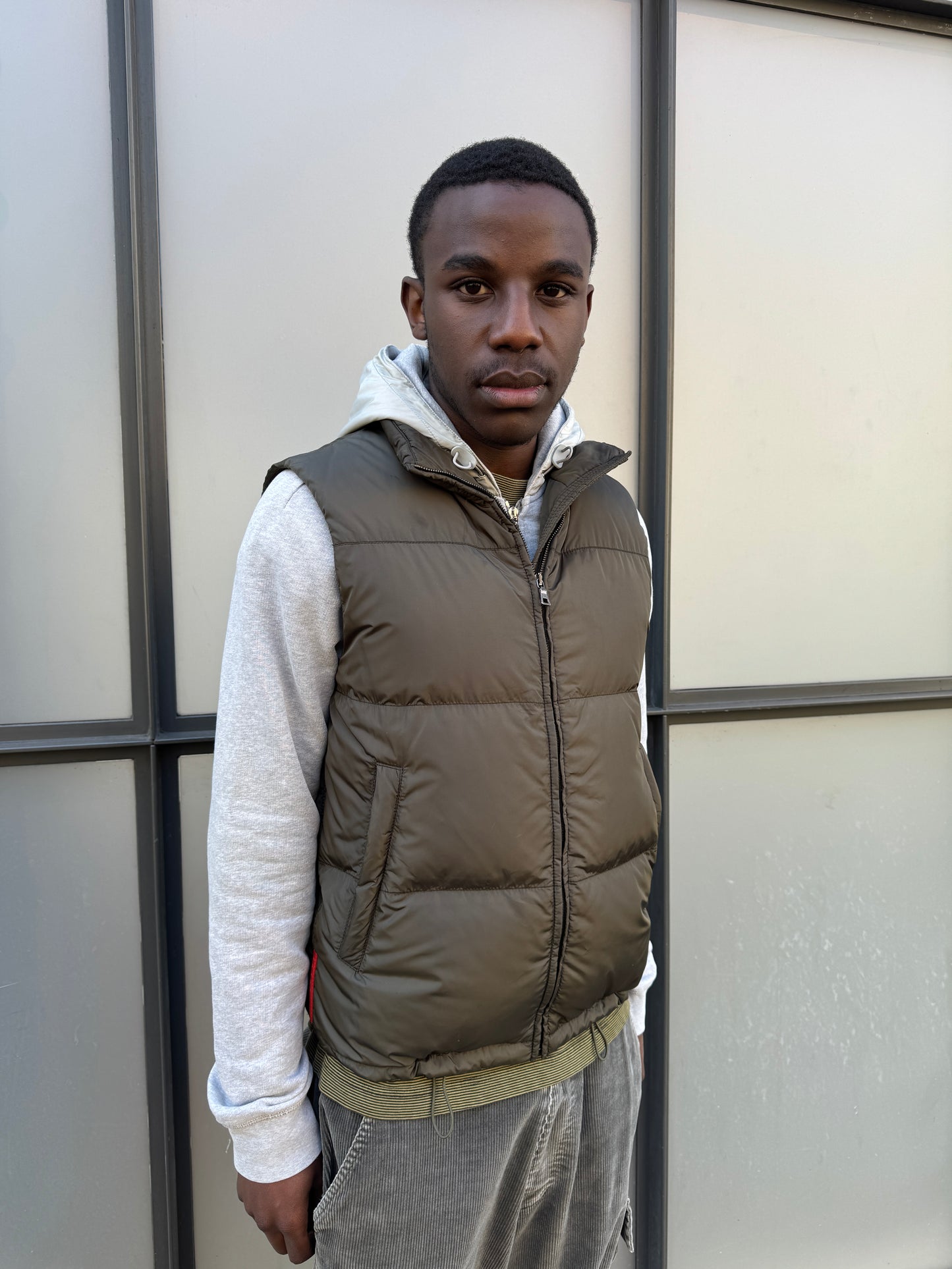 Early 2000’s Prada Sport Khaki Green Padded Gilet
