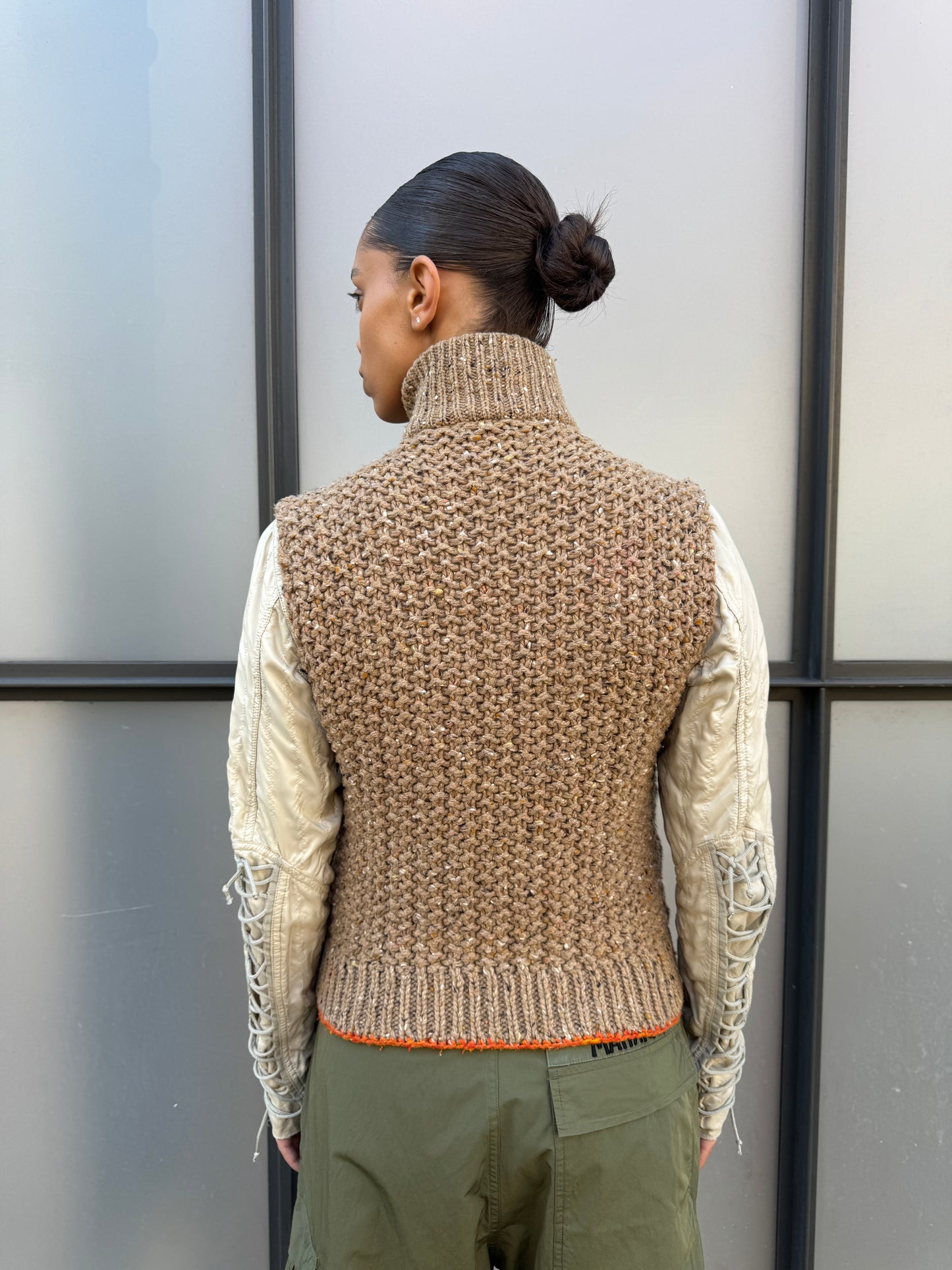 AW03' Prada Sport Dyed Kid Fur Knitted Vest