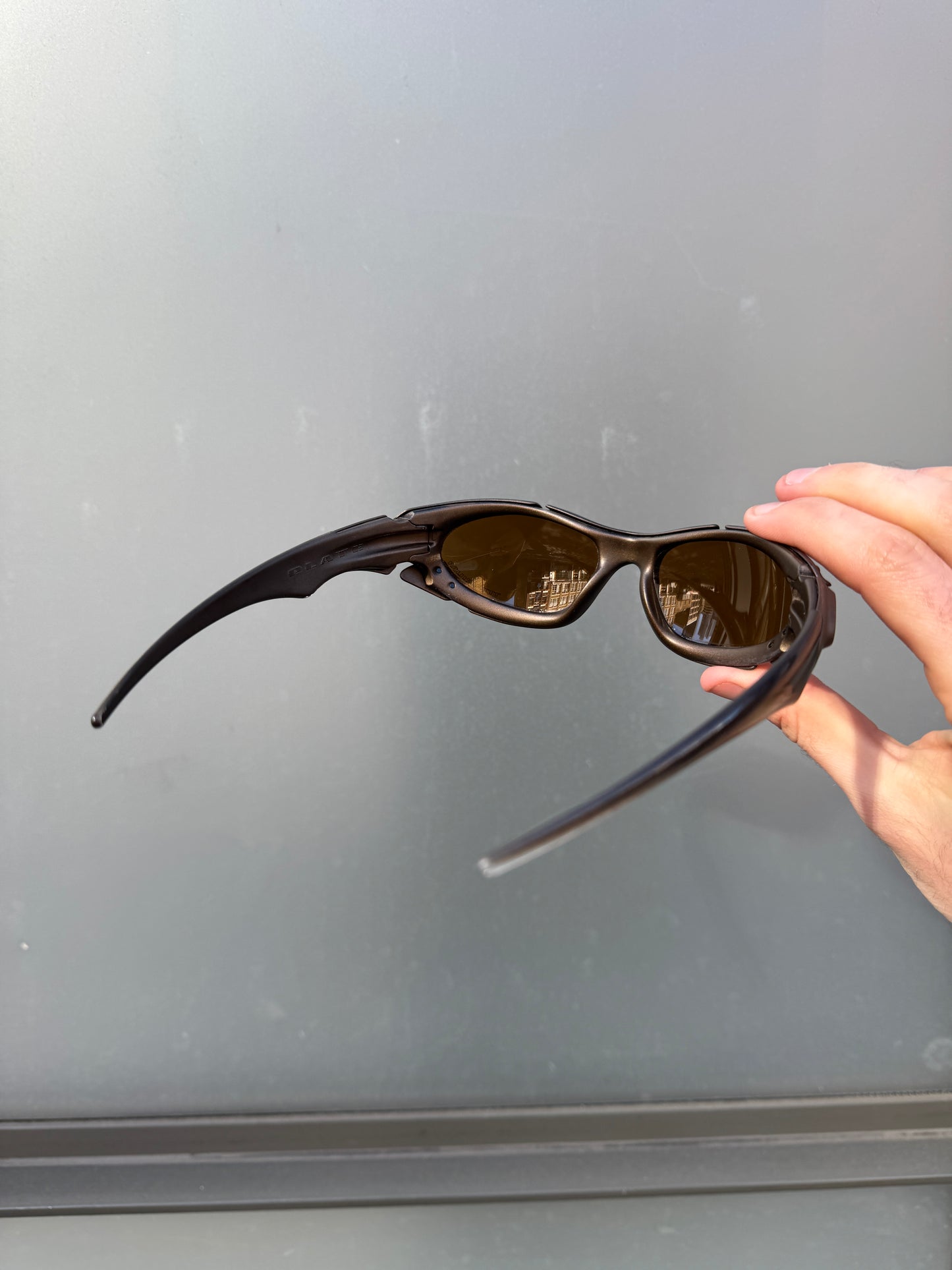 2003 Oakley Plate Bronze / Bronze Iridium Sunglasses