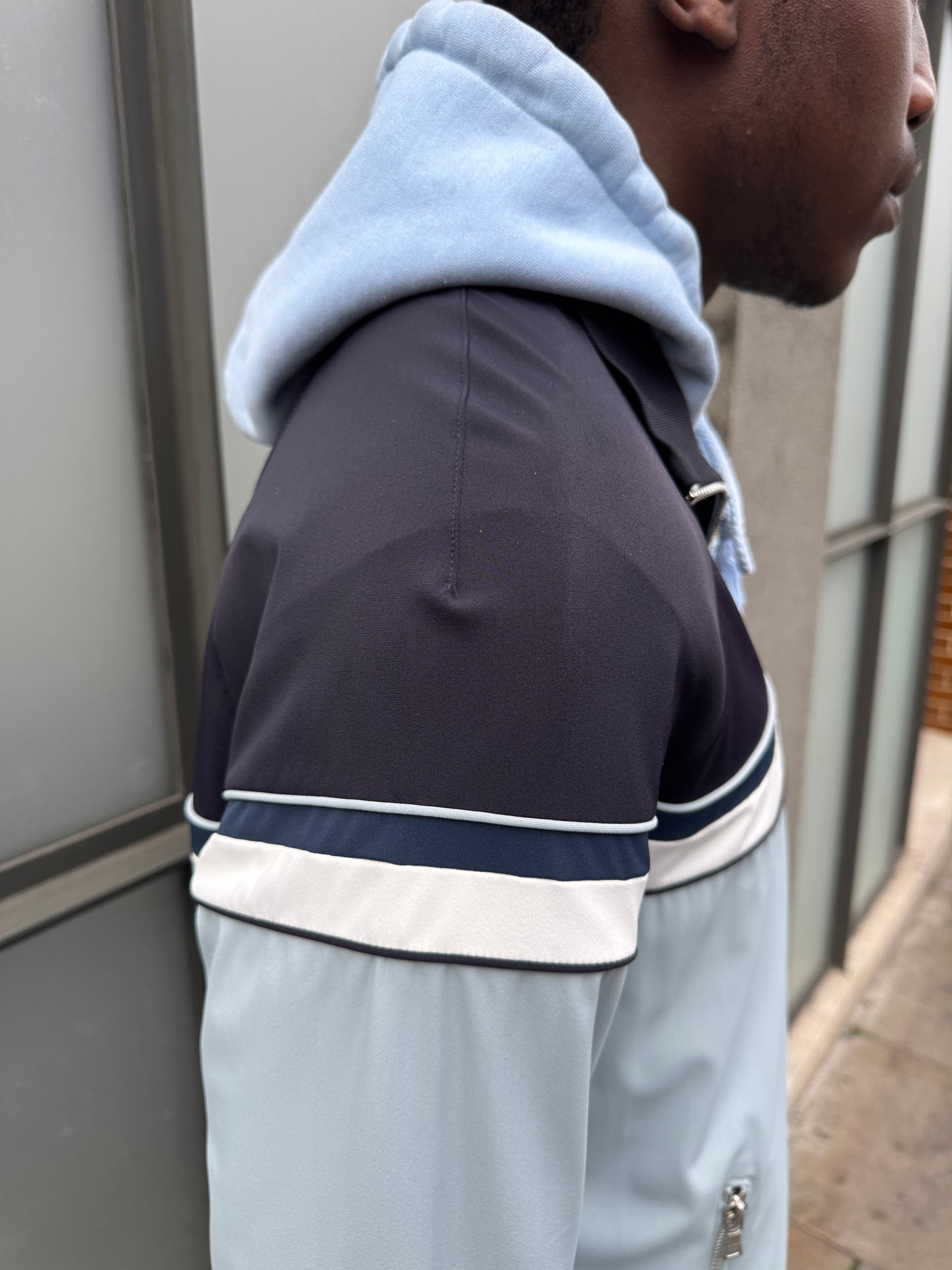 Early 2000’s Prada Sport Navy/Baby Blue Track Jacket