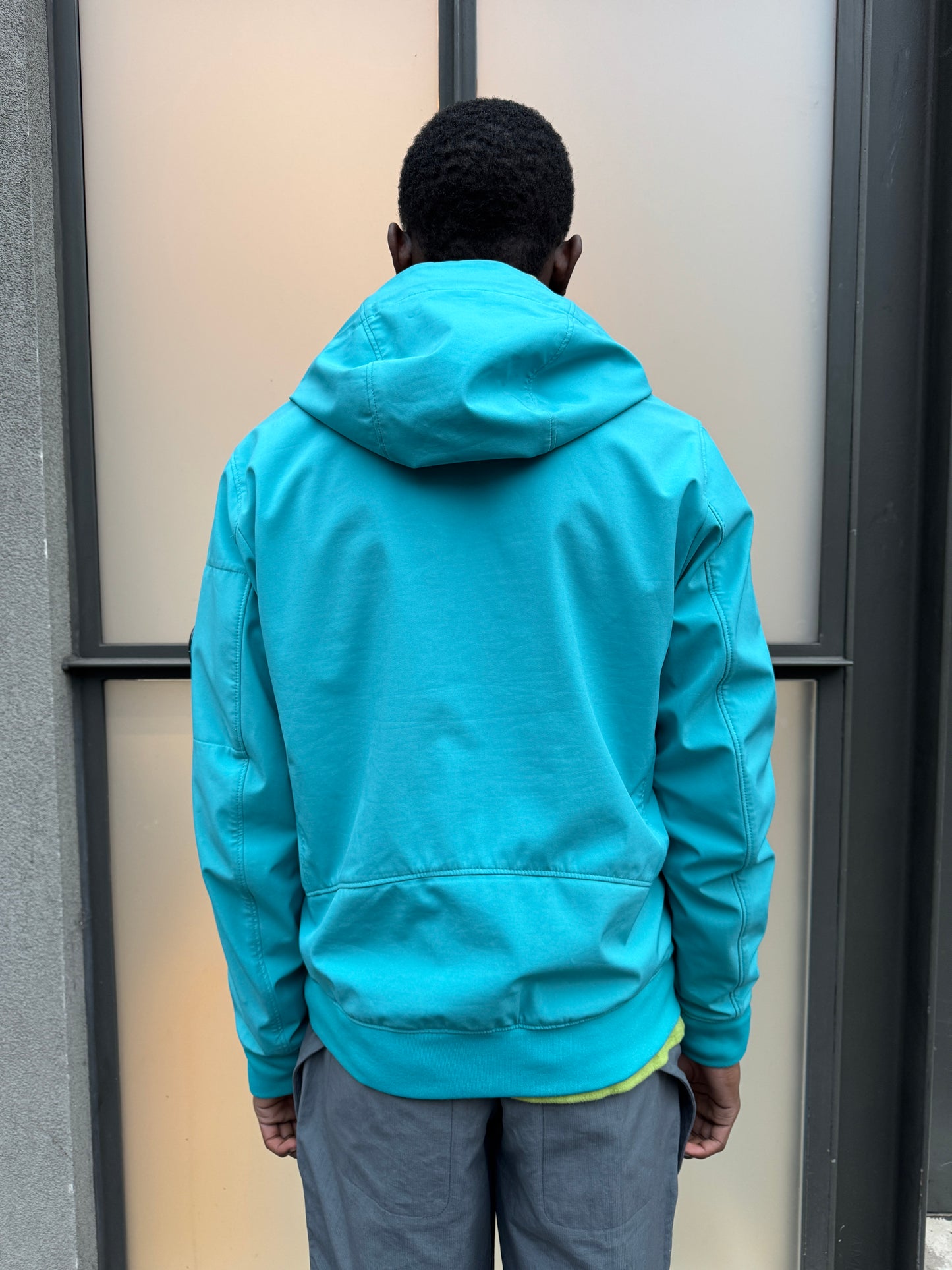 CP Company Marina Blue Soft Shell Goggle Jacket