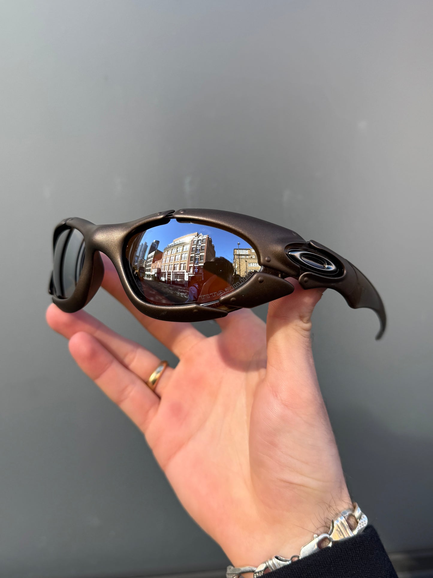2003 Oakley Plate Bronze / Bronze Iridium Sunglasses