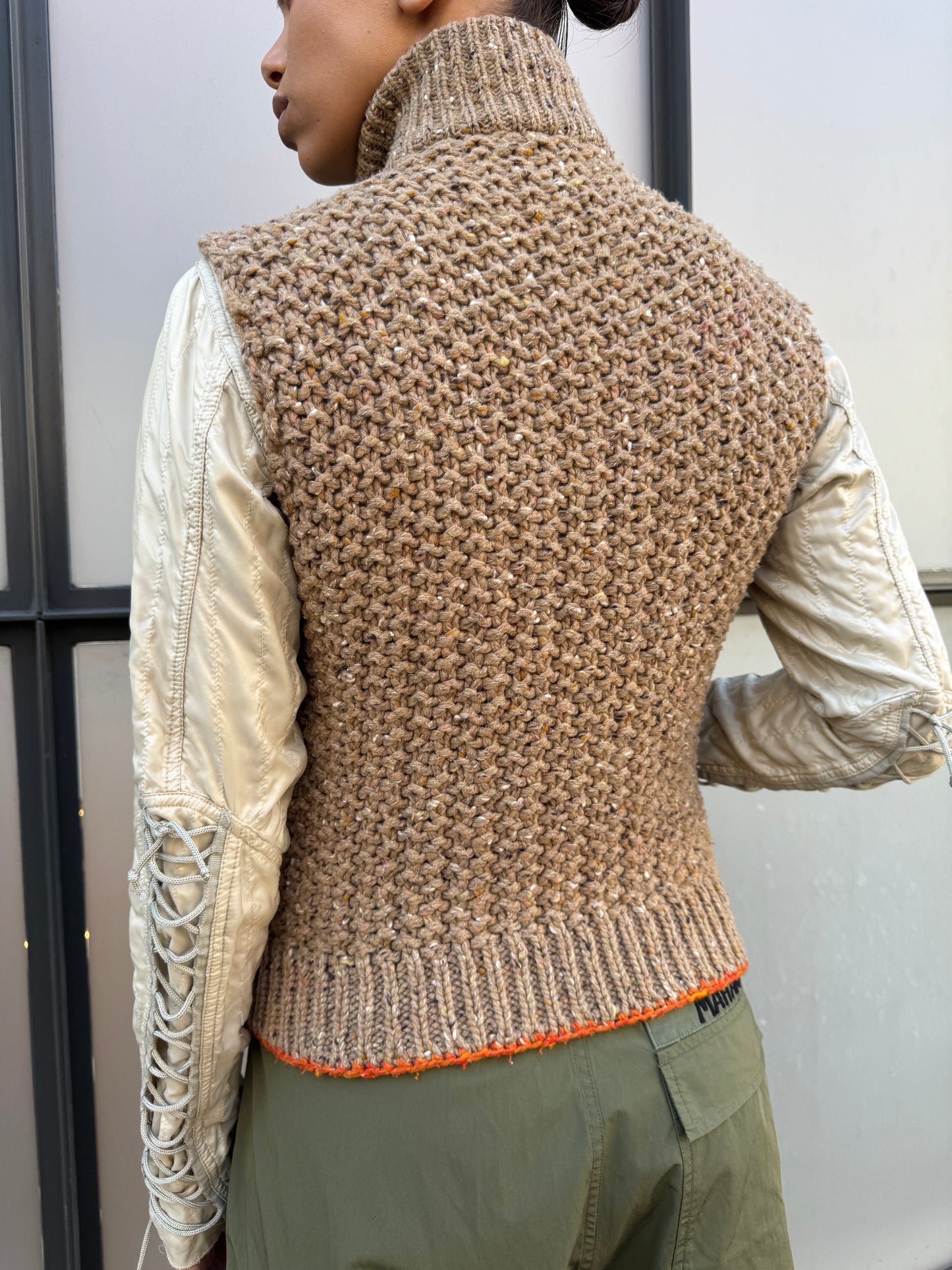 AW03' Prada Sport Dyed Kid Fur Knitted Vest