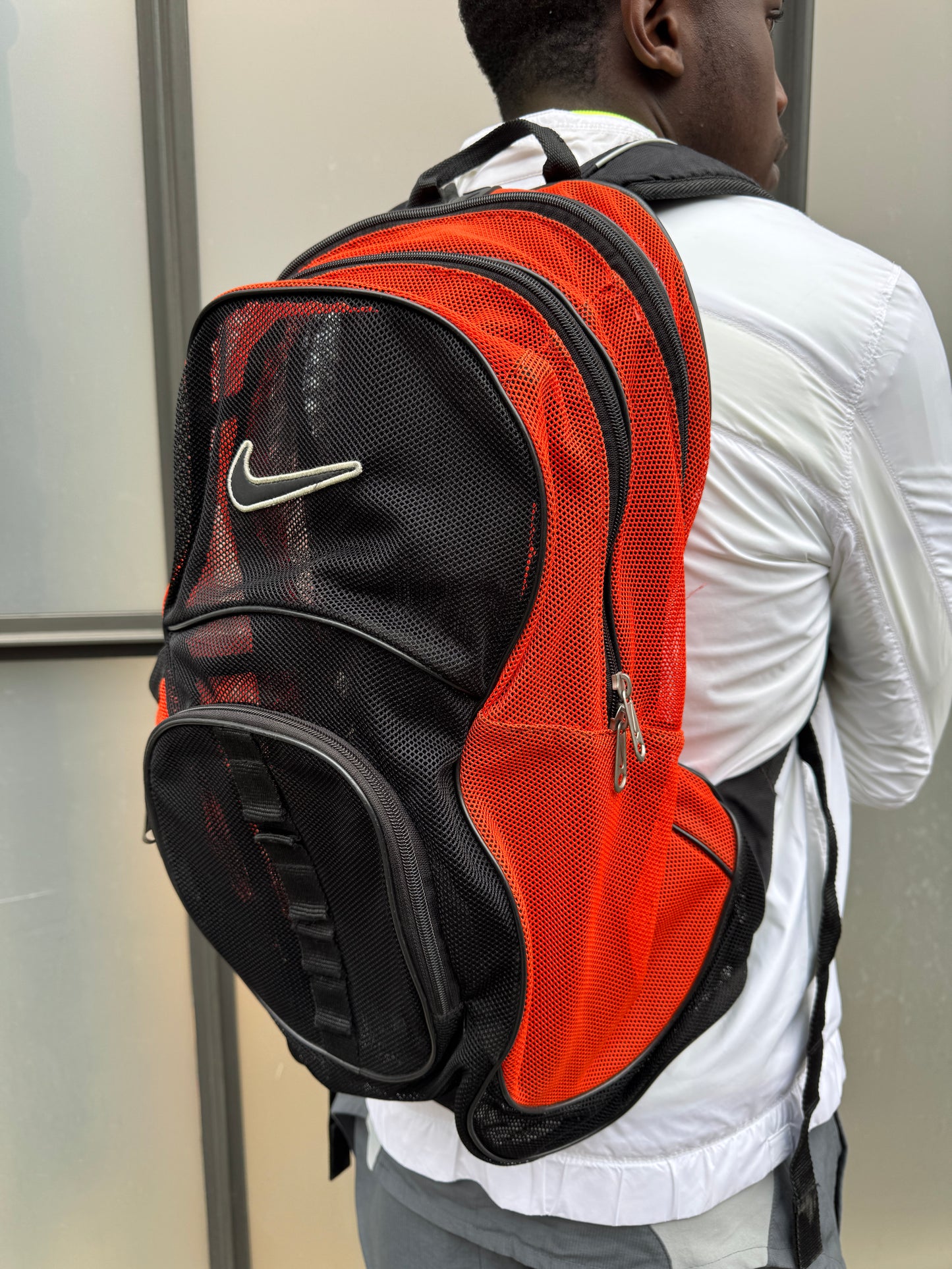 Early 2000’s Nike Big Swoosh Mesh Back Pack