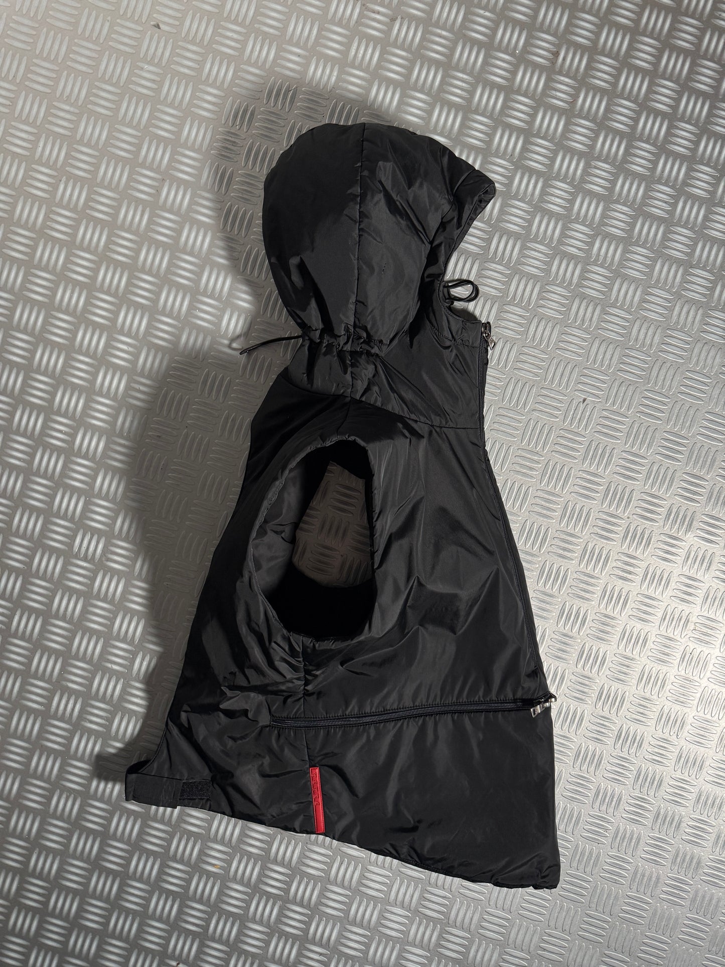 FW99' Prada Sport Packable Hooded Pullover Vest
