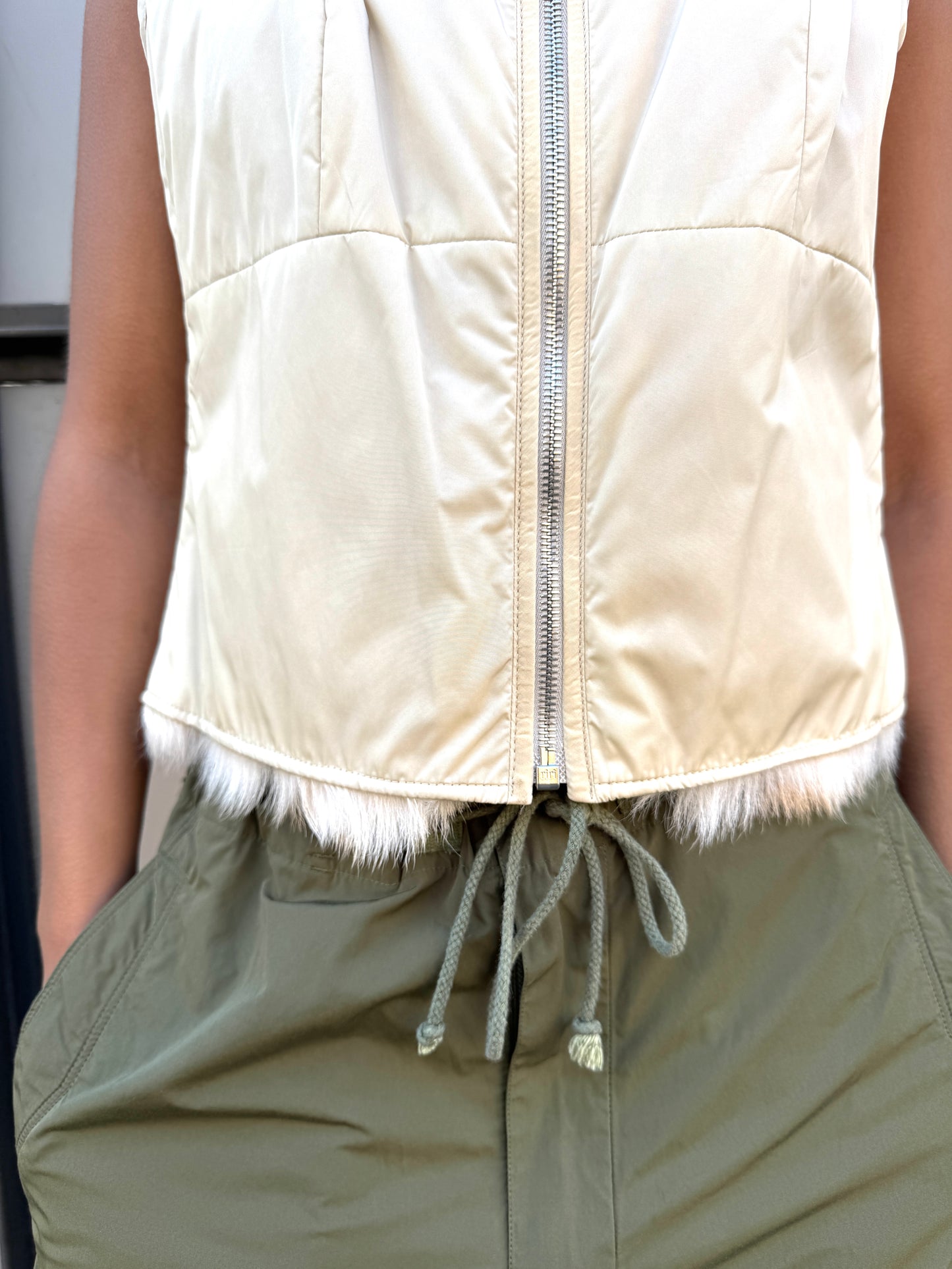 Early 2000's Prada Dyed Goat Fur Lined Vest