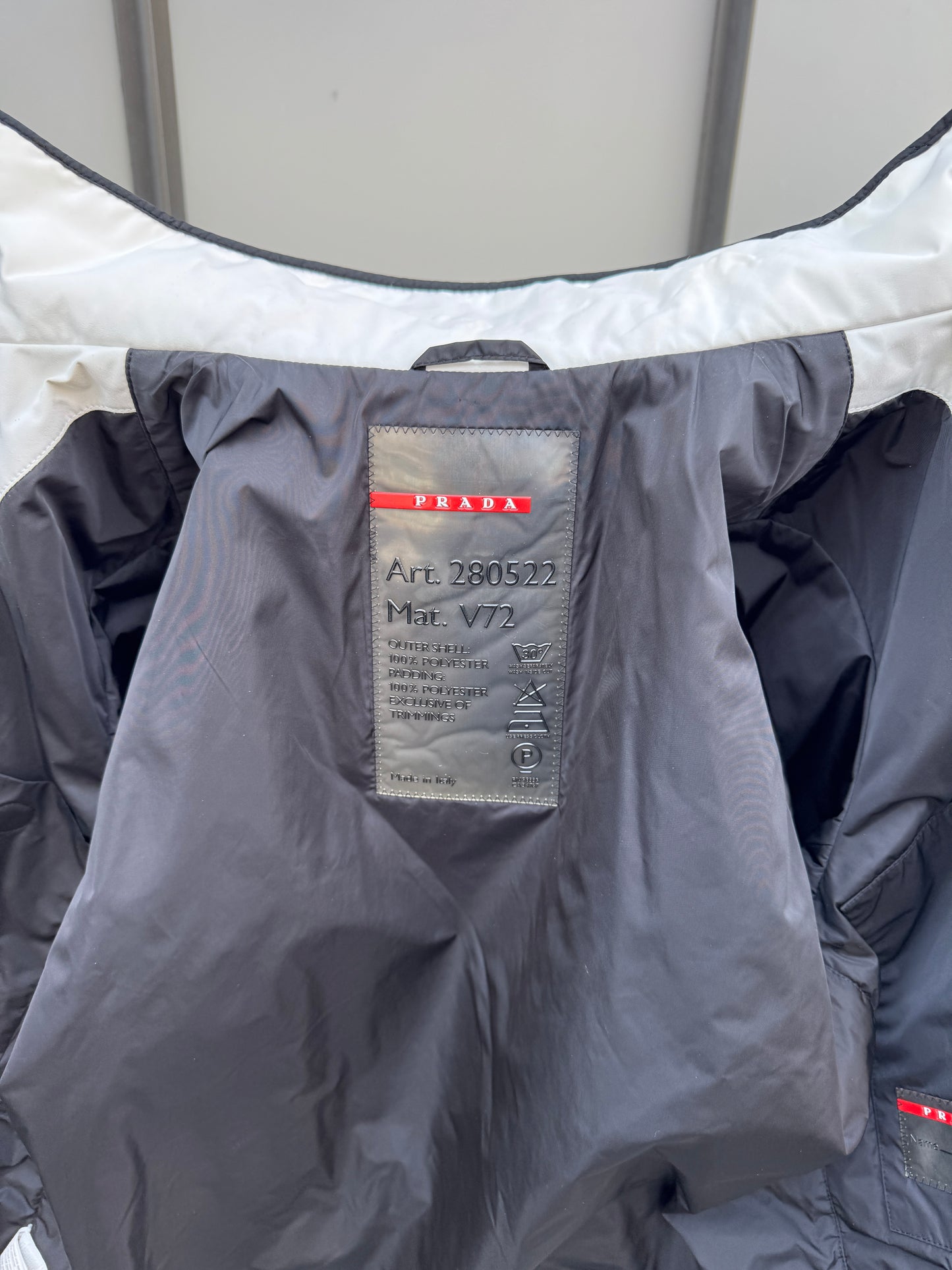 AW03’ Prada Linea Rossa Gore-Tex Tromp L’oeil Trench Coat