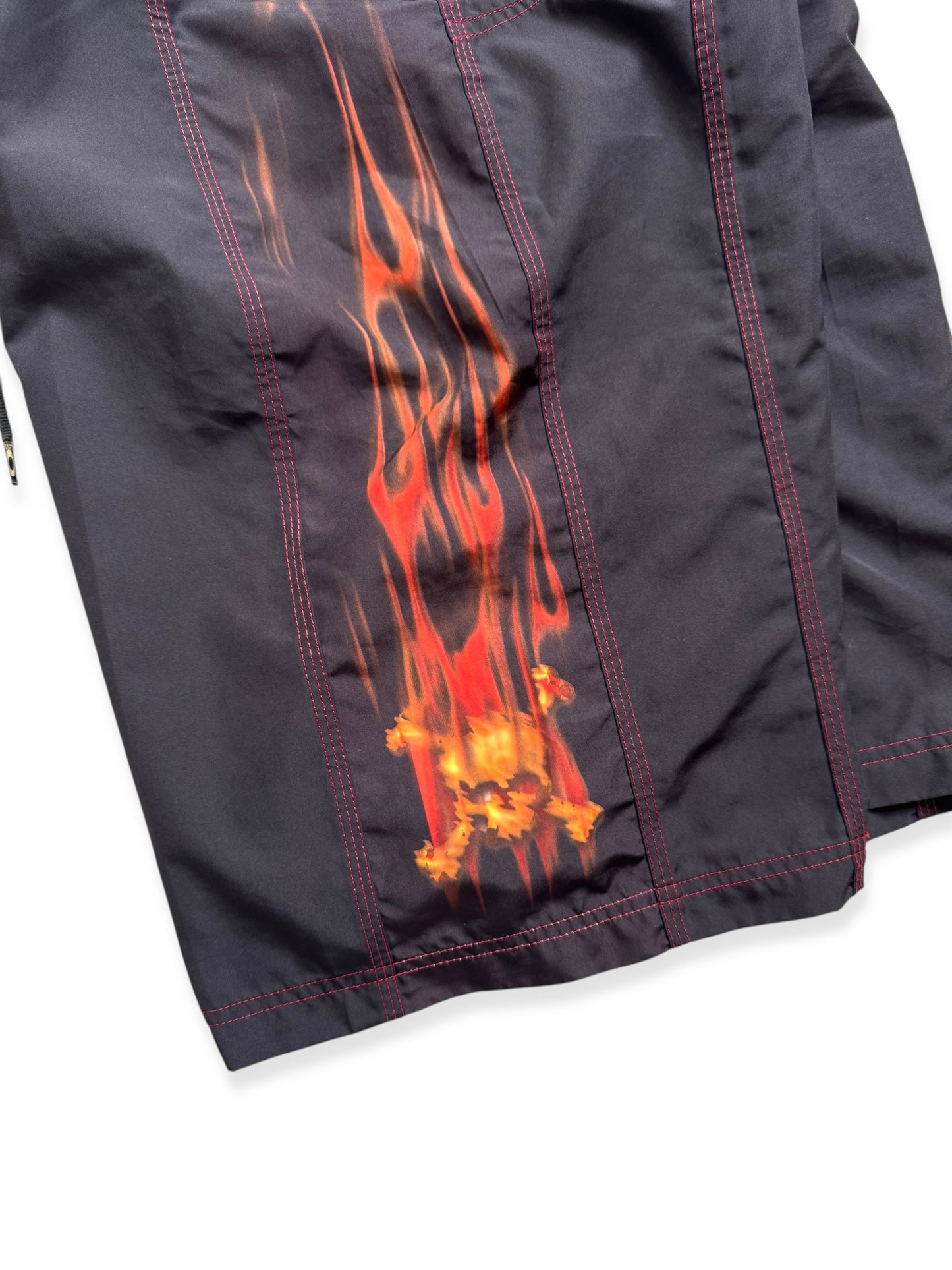 Early 2000’s Oakley Jet Black Flame Shorts