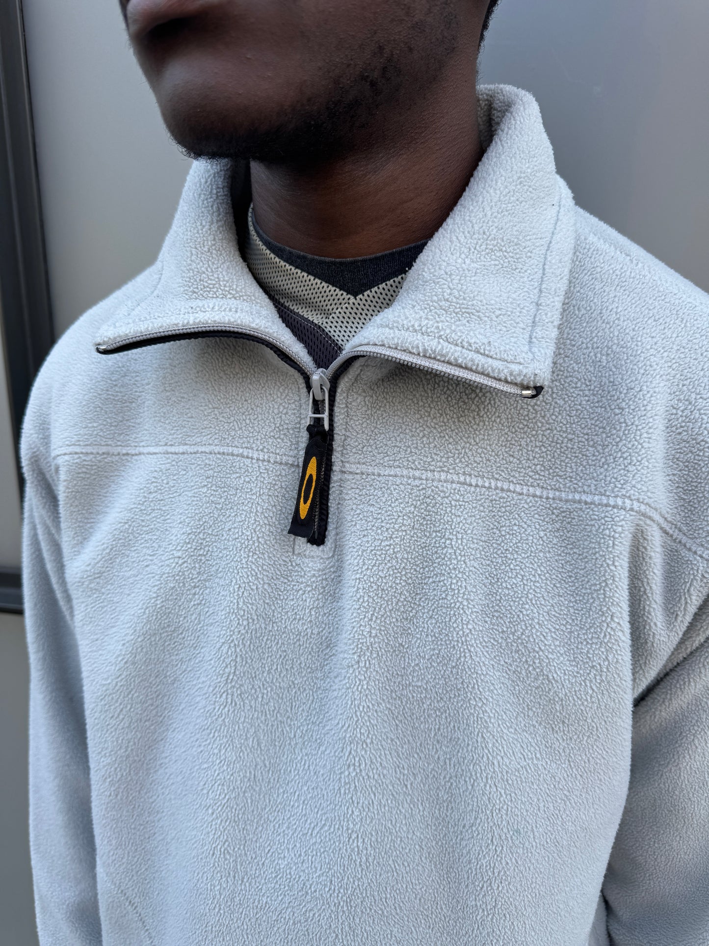 Early 2000’s Oakley Software Ivory Off White Fleece 1/4 Zip