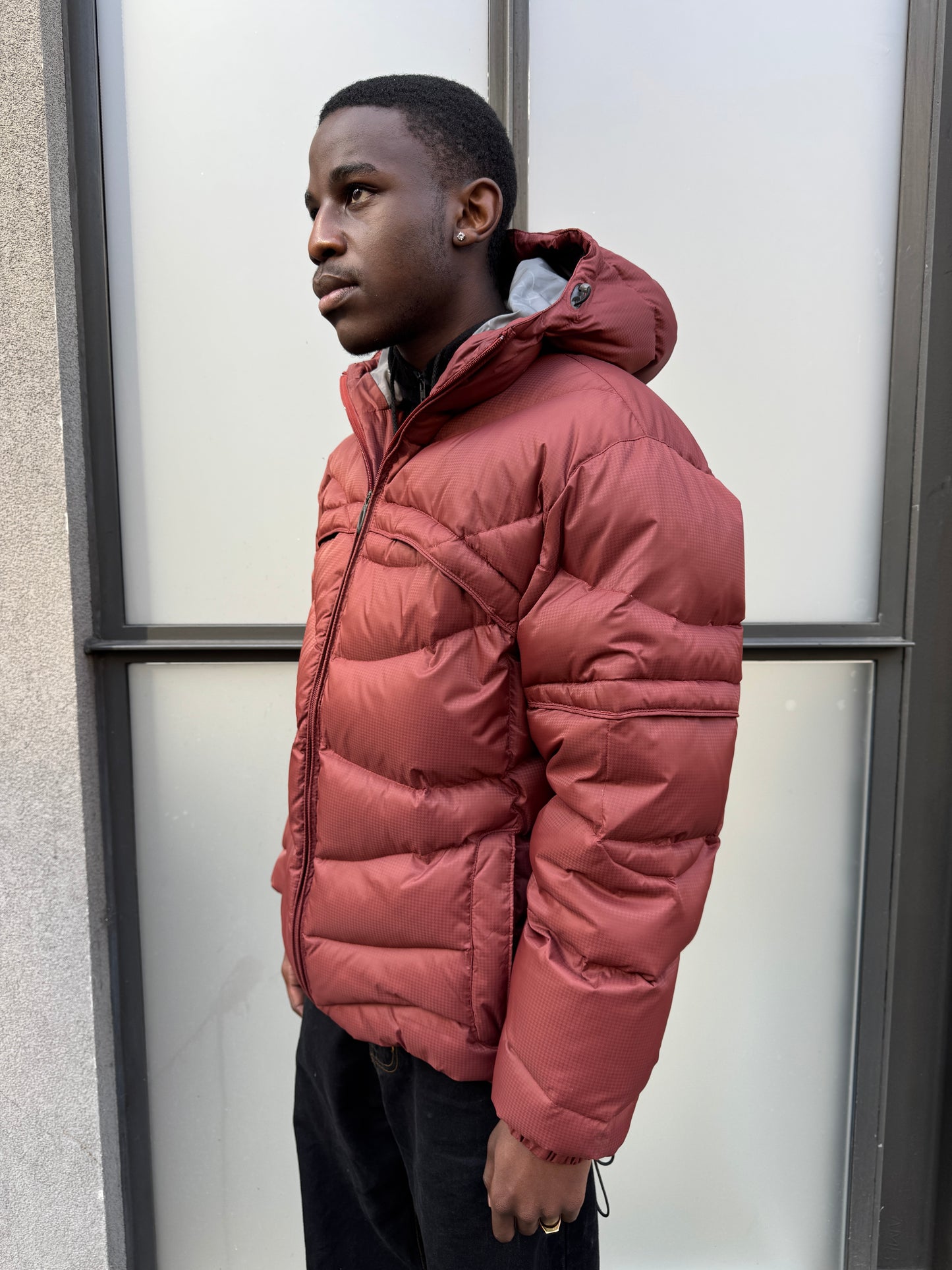 Oakley Software Burgundy Padded Puffer Jacket