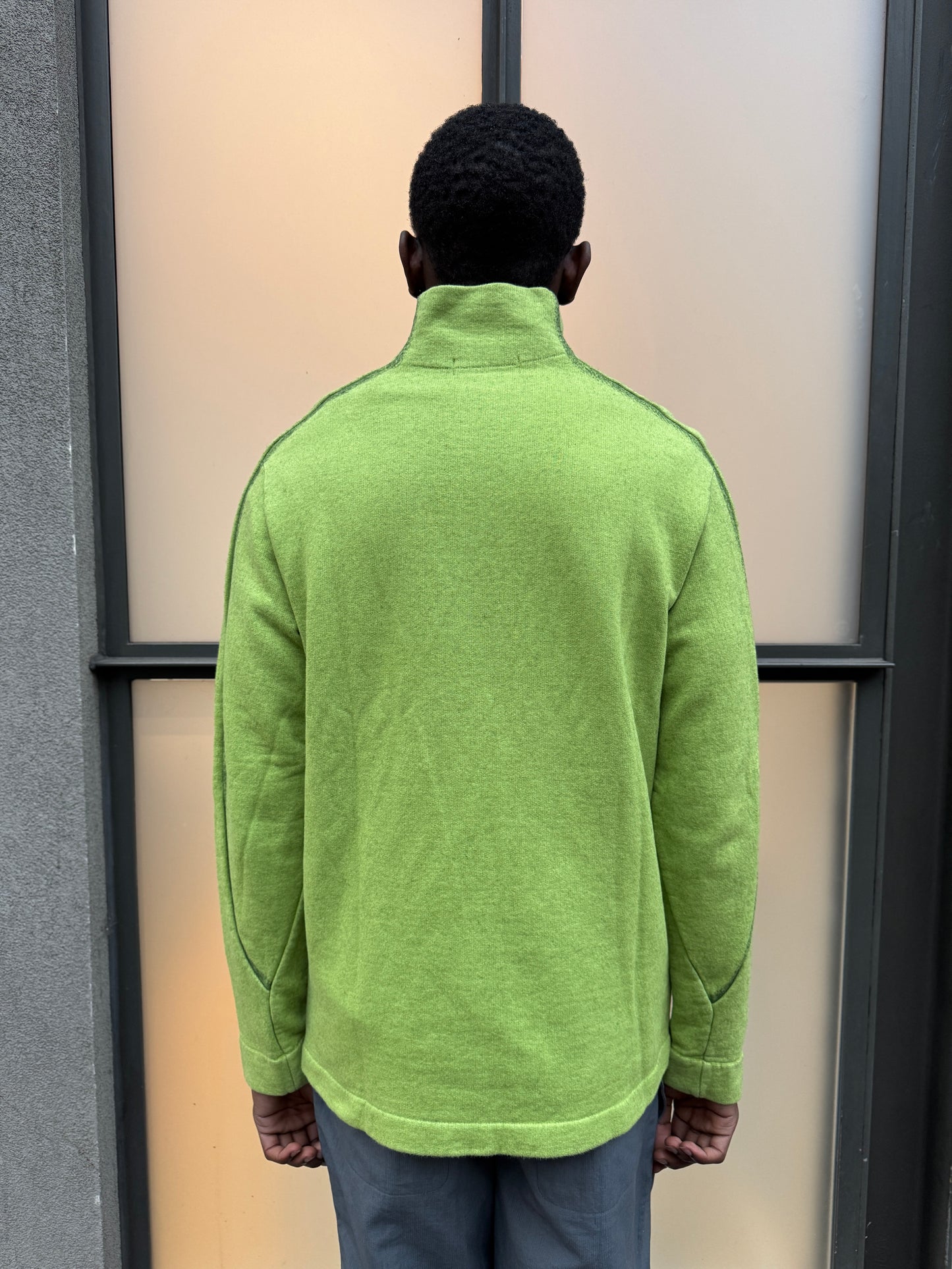 Early 2000’s Stone Island Lime Green Mock Neck