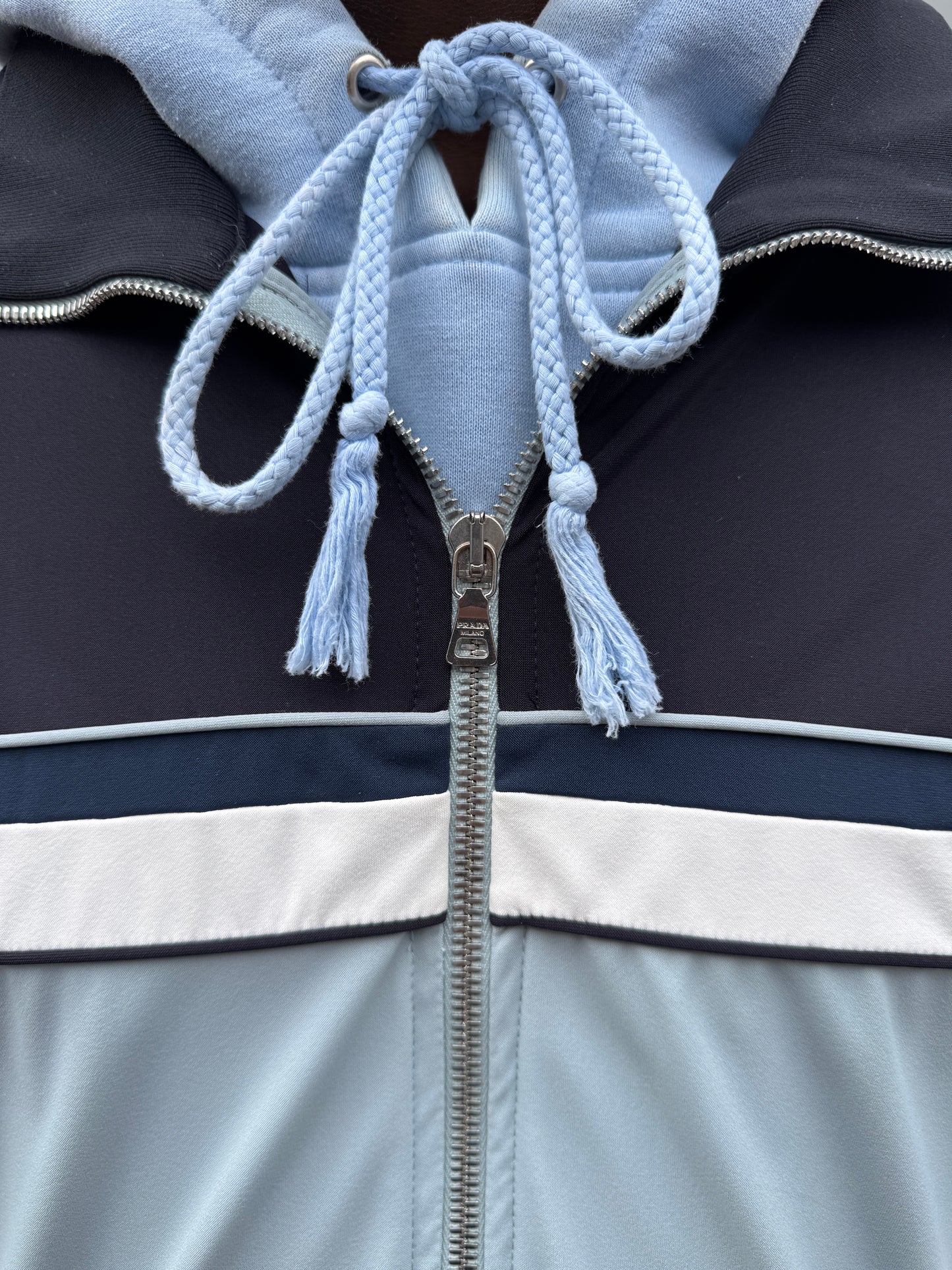 Early 2000’s Prada Sport Navy/Baby Blue Track Jacket