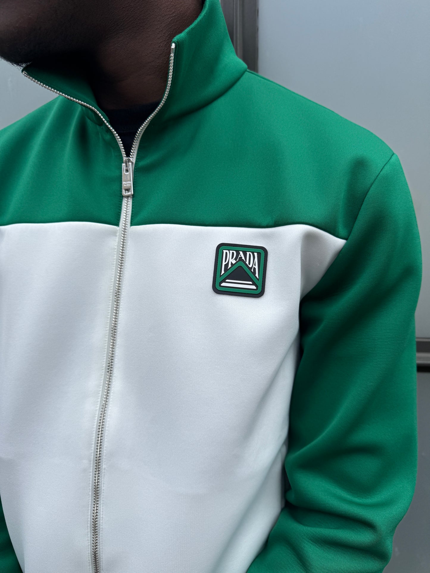 SS18’ Prada Mainline Emerald Green Track Jacket