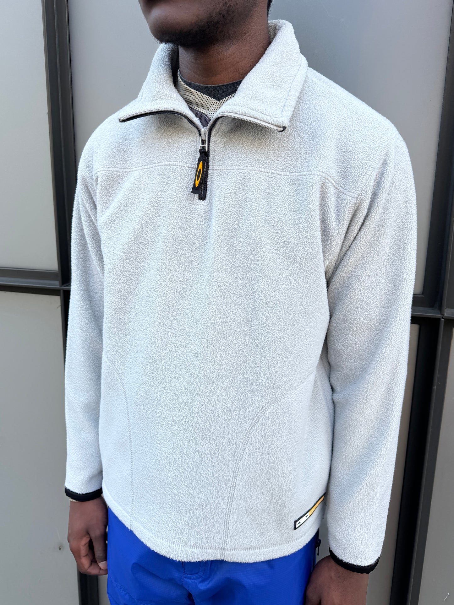 Early 2000’s Oakley Software Ivory Off White Fleece 1/4 Zip
