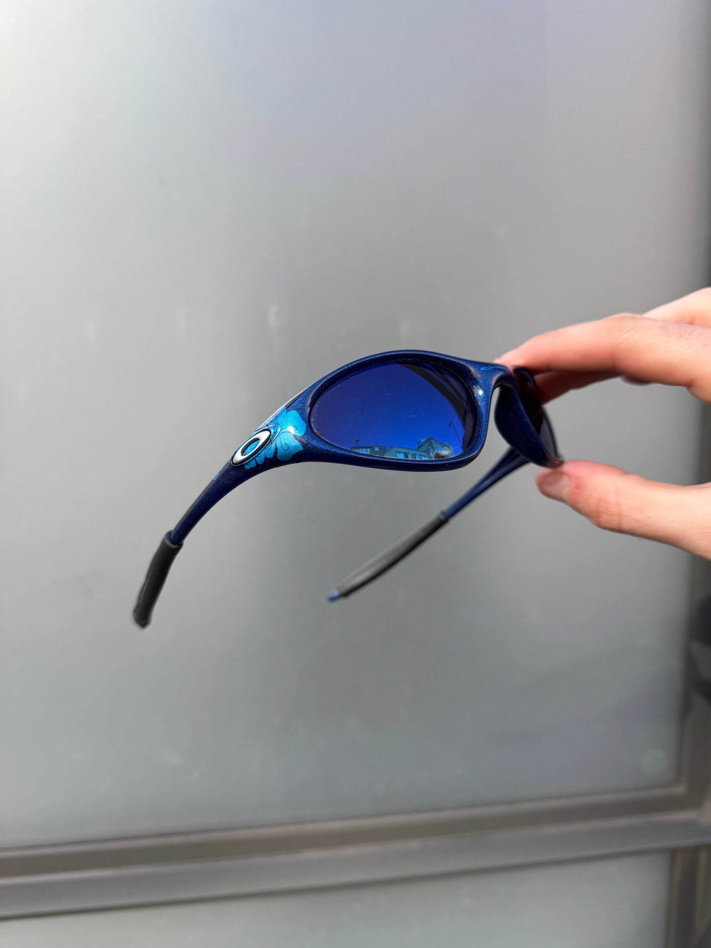 1990’s Oakley Minute Deep Navy/Flowers Sunglasses