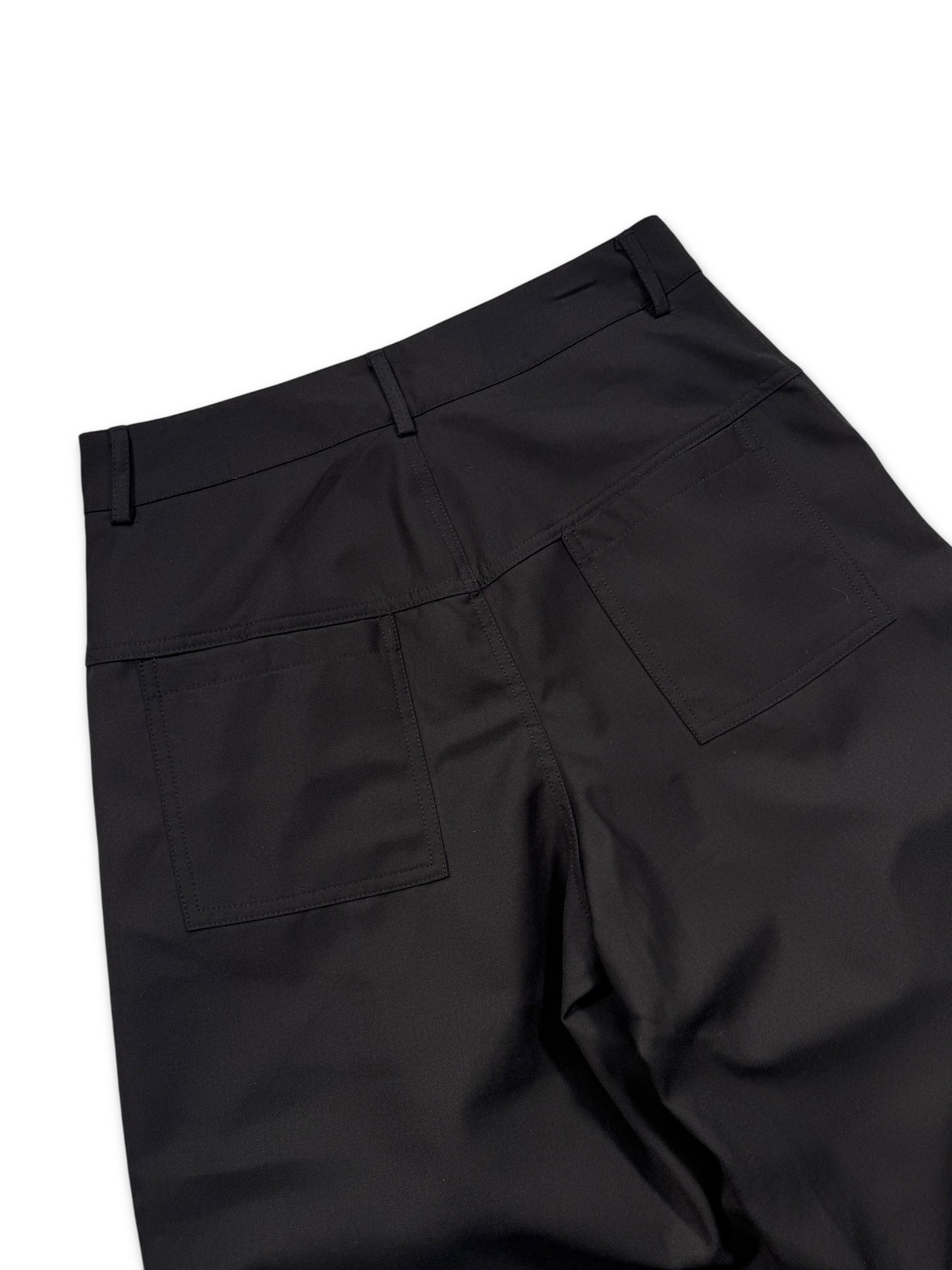 Unbranded Jet Black Pleated Pant