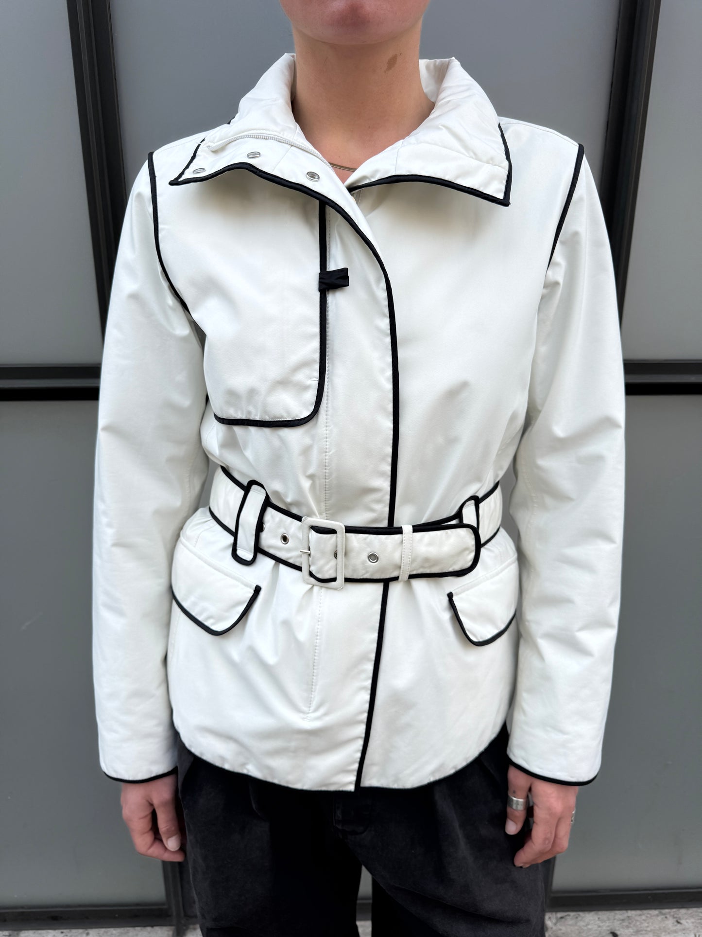 AW03’ Prada Linea Rossa Gore-Tex Tromp L’oeil Trench Coat