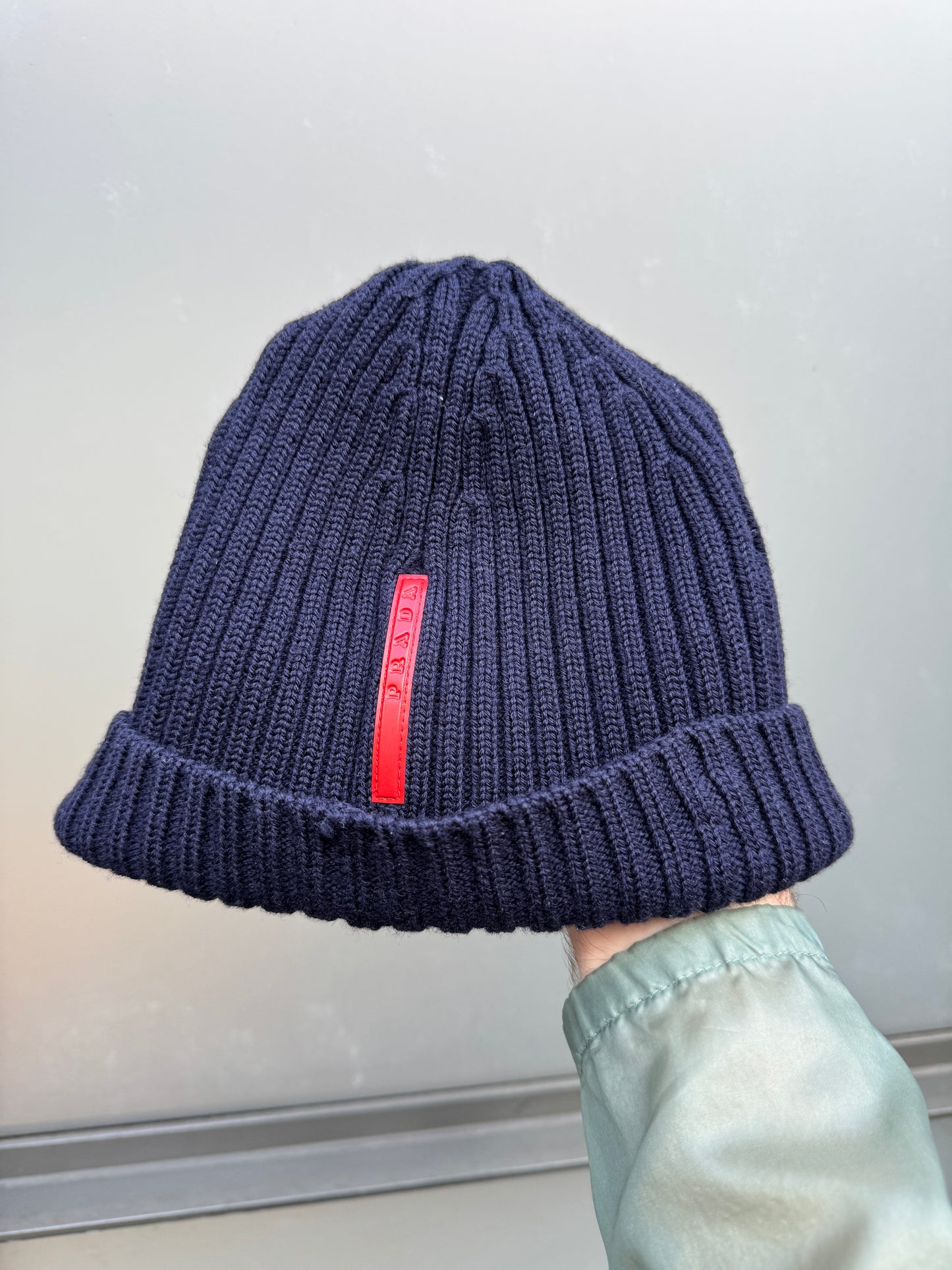 Prada Sport Midnight Navy Knitted Beanie