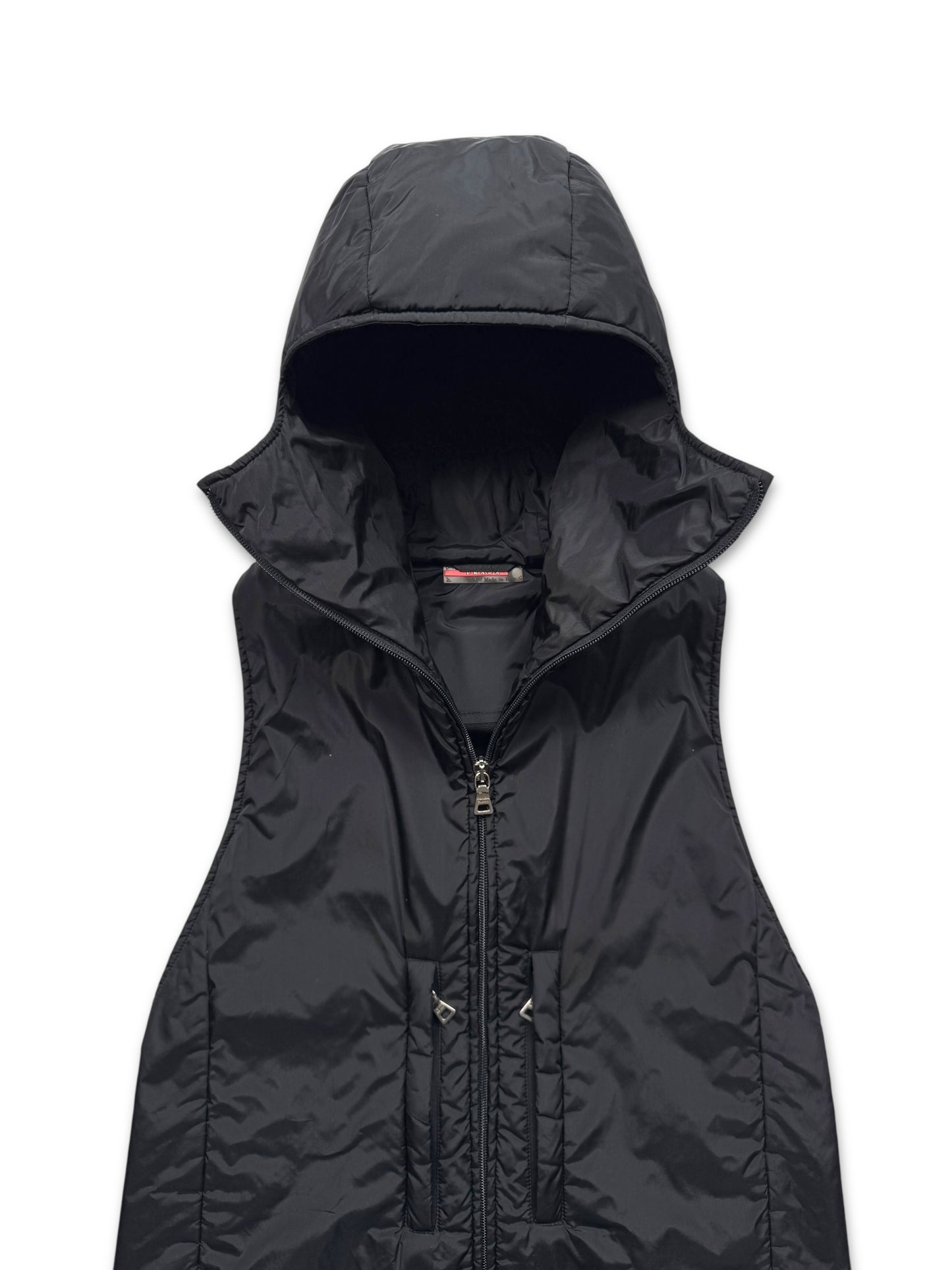 AW99’ Prada Sport Jet Black 3M Padded Balaclava Vest