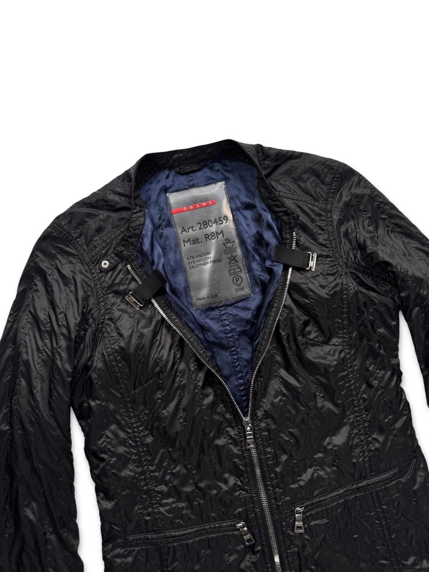 SS00’ Prada Sport Jet Black Lace Womens Jacket