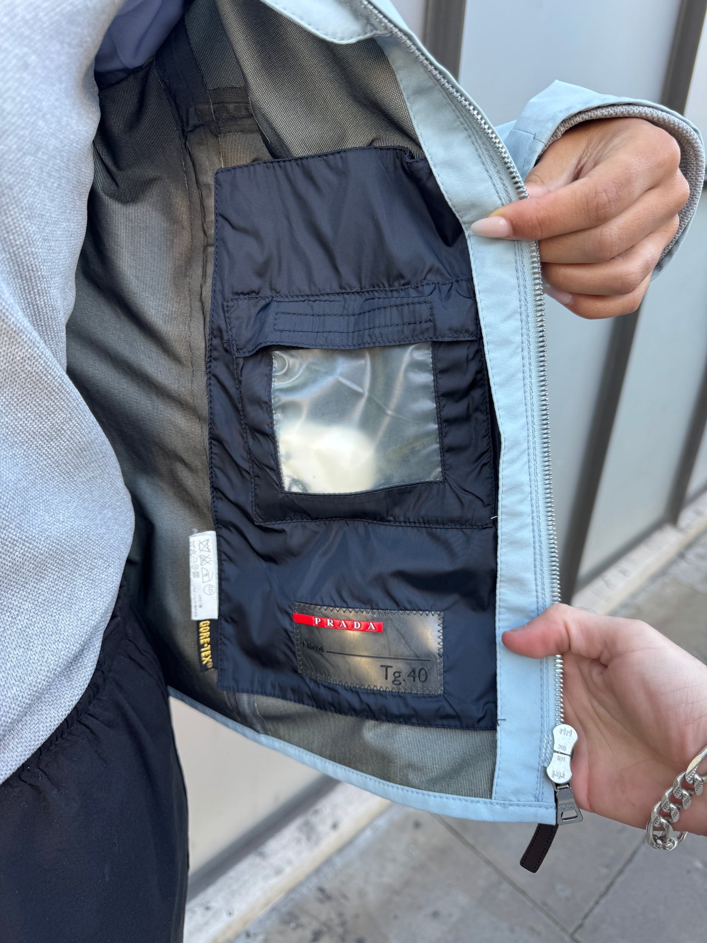 SS99’ Prada Sport Western Trim Perforated Gore-Tex Cropped Jacket