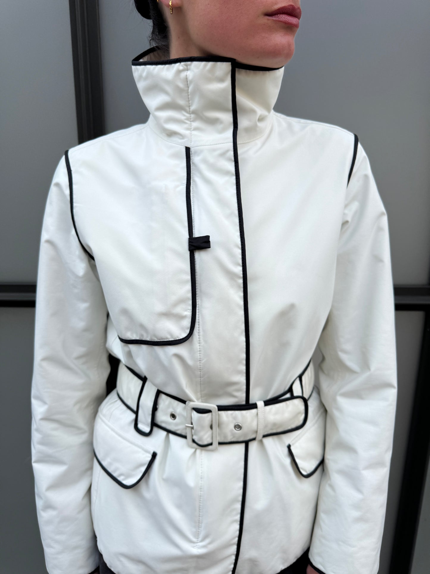 AW03’ Prada Linea Rossa Gore-Tex Tromp L’oeil Trench Coat