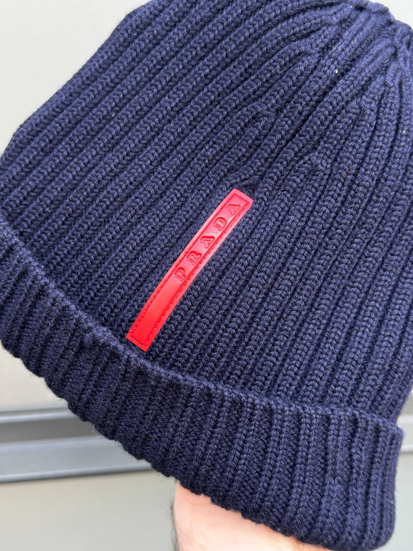 Prada Sport Midnight Navy Knitted Beanie