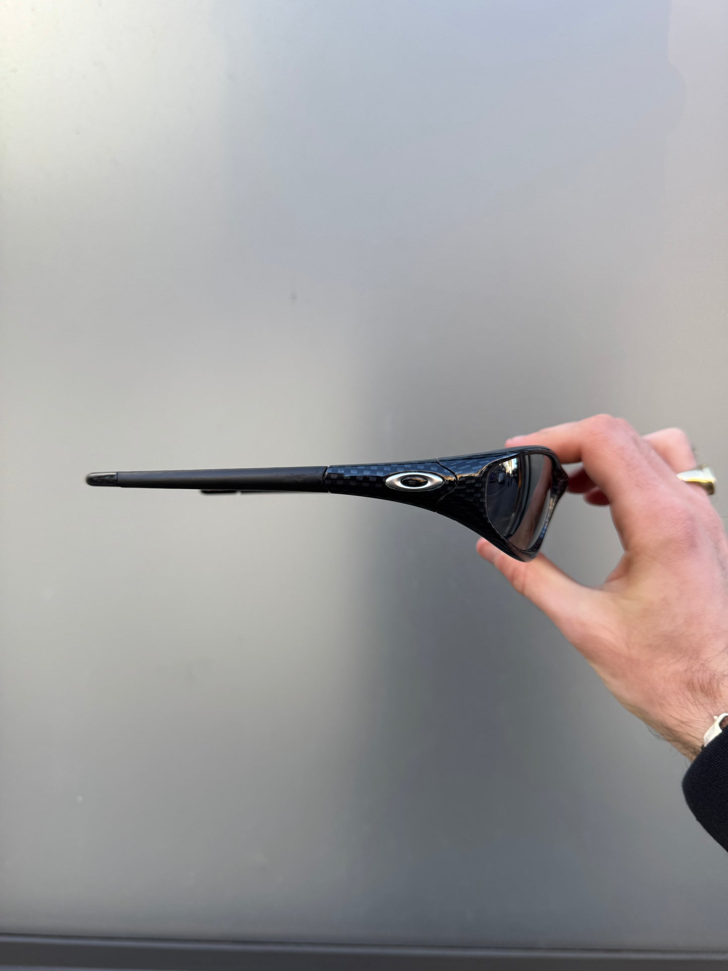 1990’s Oakley Straight Jacket Jet Black Carbon Fibre Sunglasses