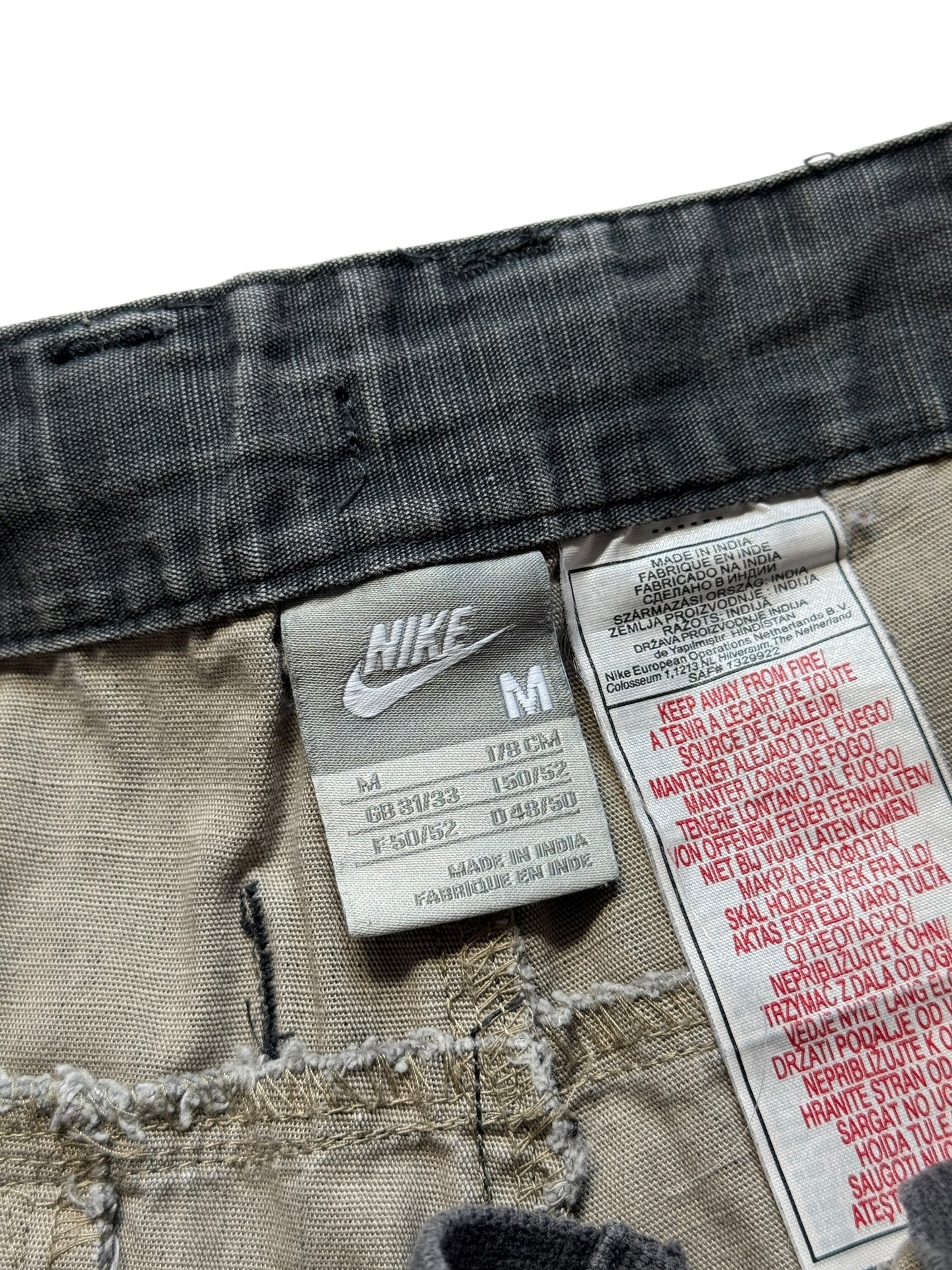 Early 2000’s Nike Washed Grey Cargo Shorts