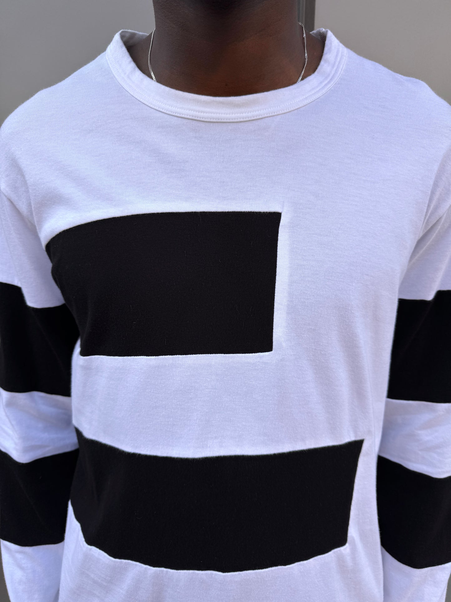 Early 2000's Comme Des Garcons SHIRT Striped Panel Longsleeve T-Shirt