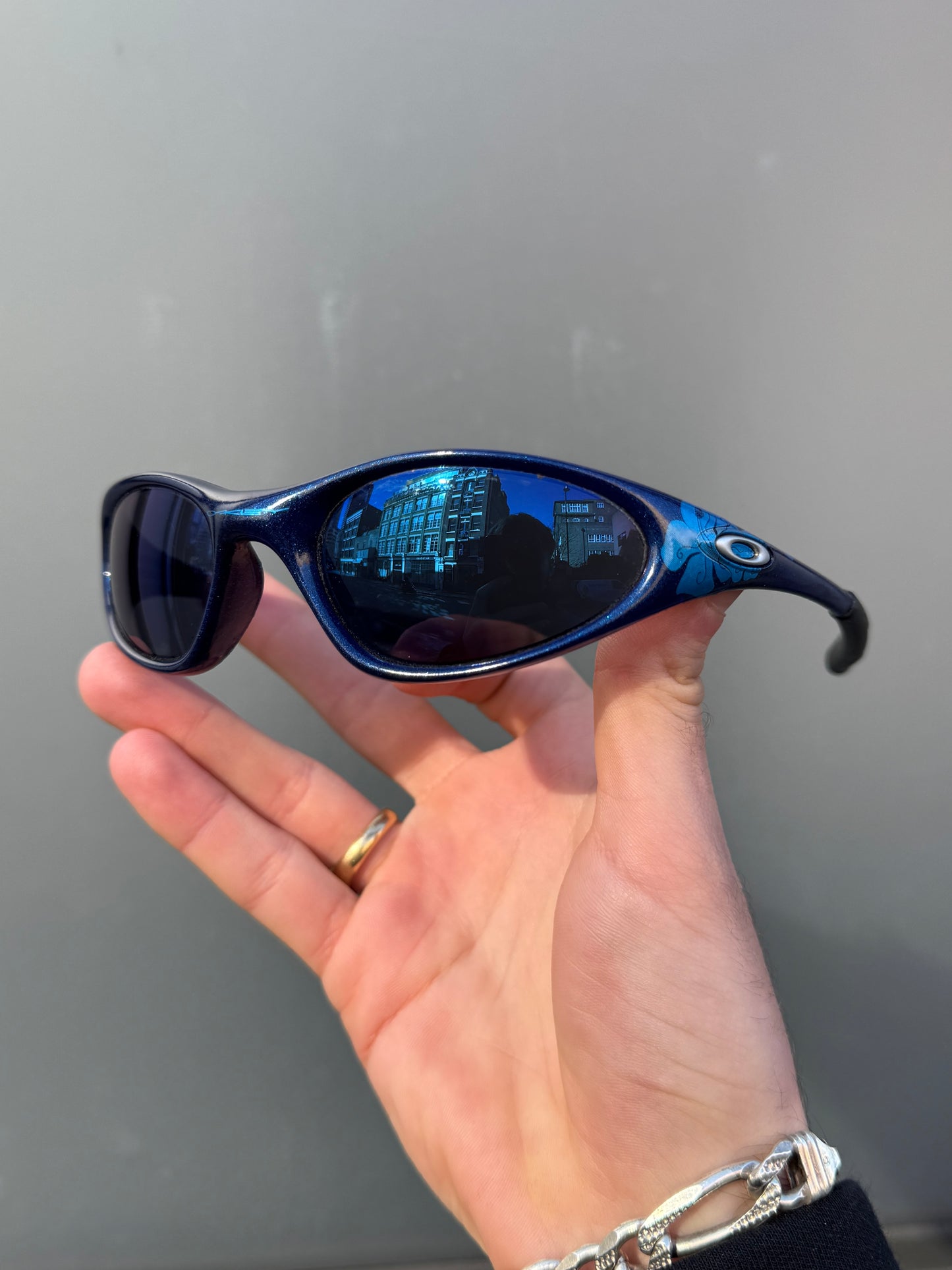 1990’s Oakley Minute Deep Navy/Flowers Sunglasses