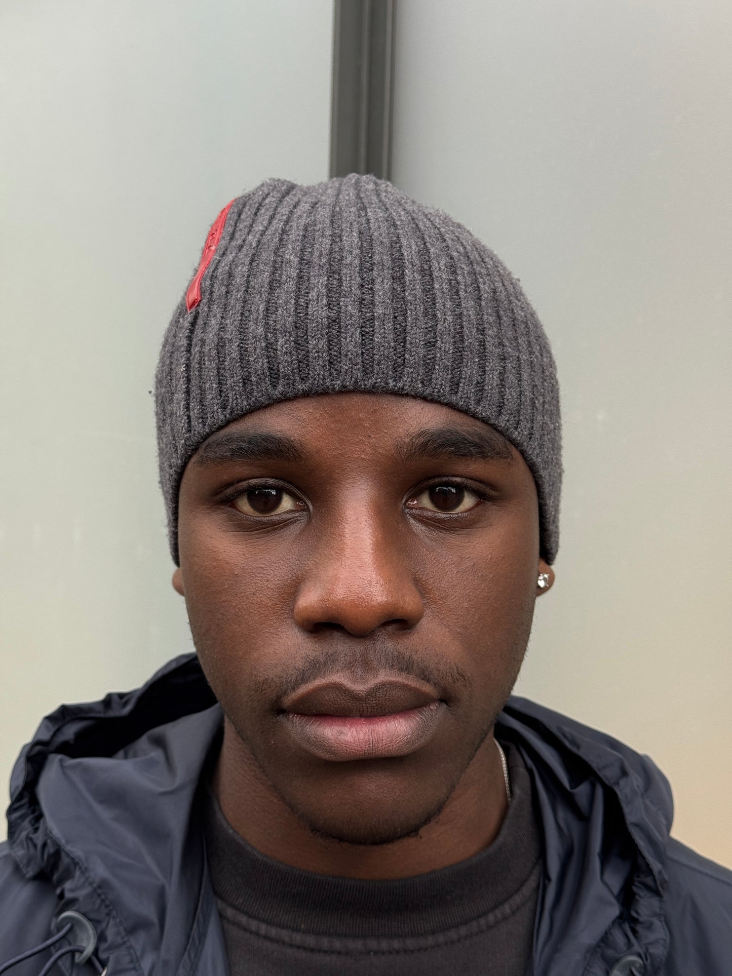 Prada Sport Dark Grey Knitted Beanie